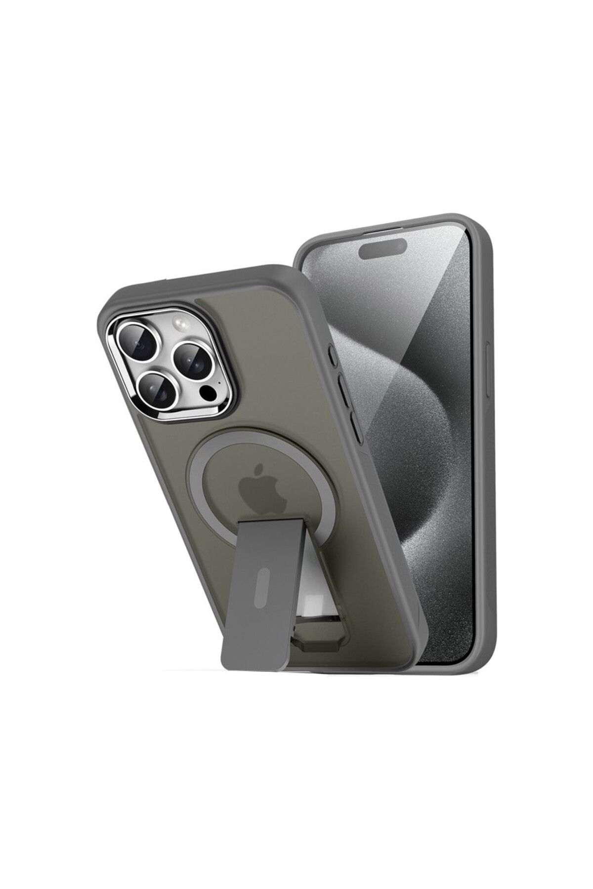 Five-online Apple iPhone 16 Pro Max Yüksek Kenarlıklı Magsafe Standlı Stable Kapak Kılıf