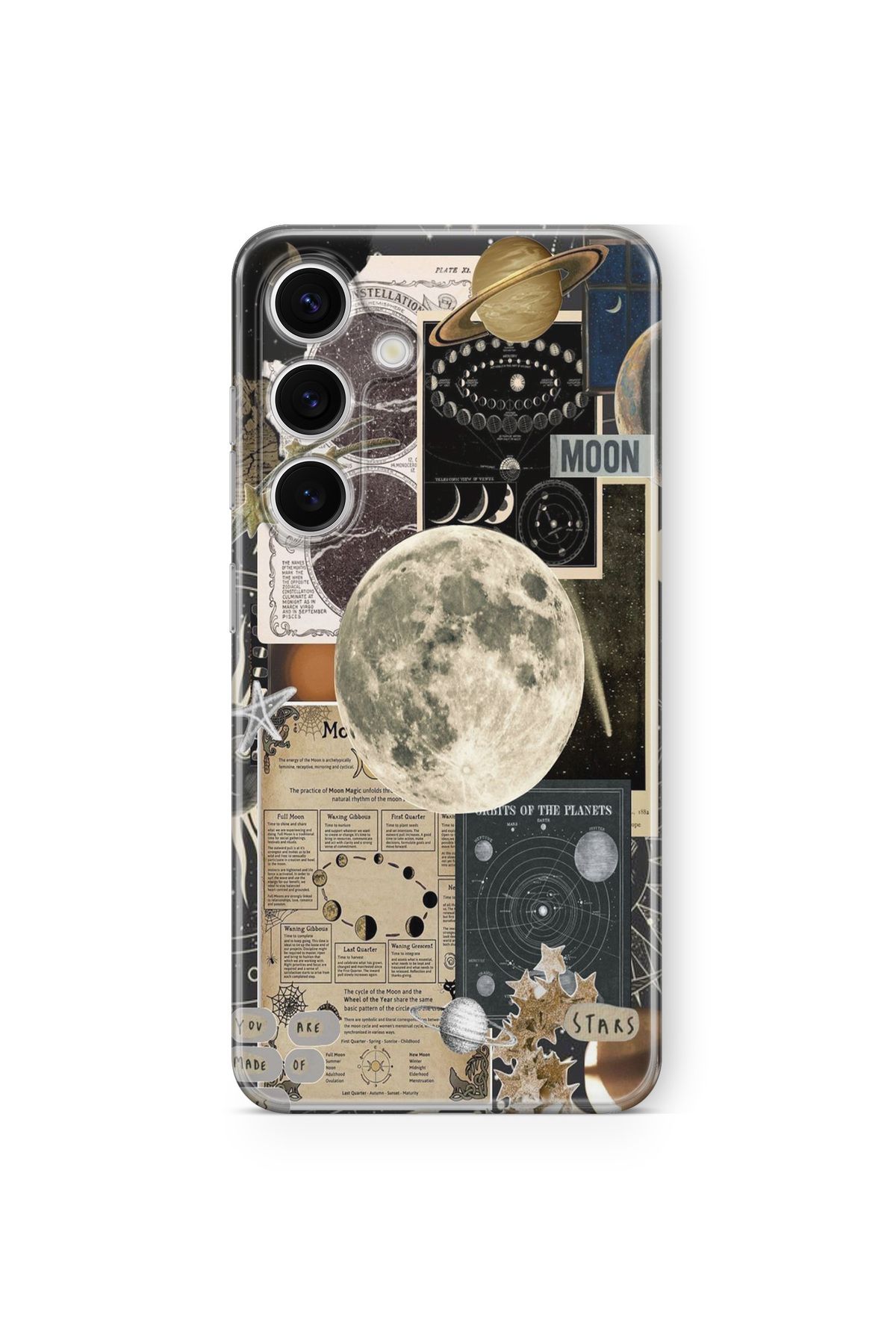 Space Star Samsung Galaxy A14 Uyumlu The Planets Tasarım Baskılı Şeffaf Kılıf