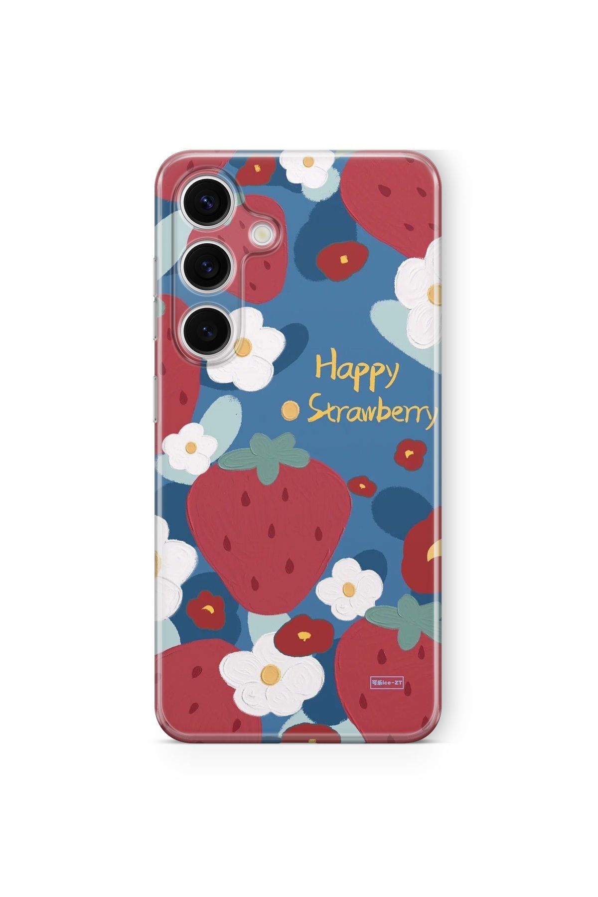 Space Star Samsung Galaxy A05S Uyumlu Happy Strawberry Tasarım Baskılı Şeffaf Kılıf