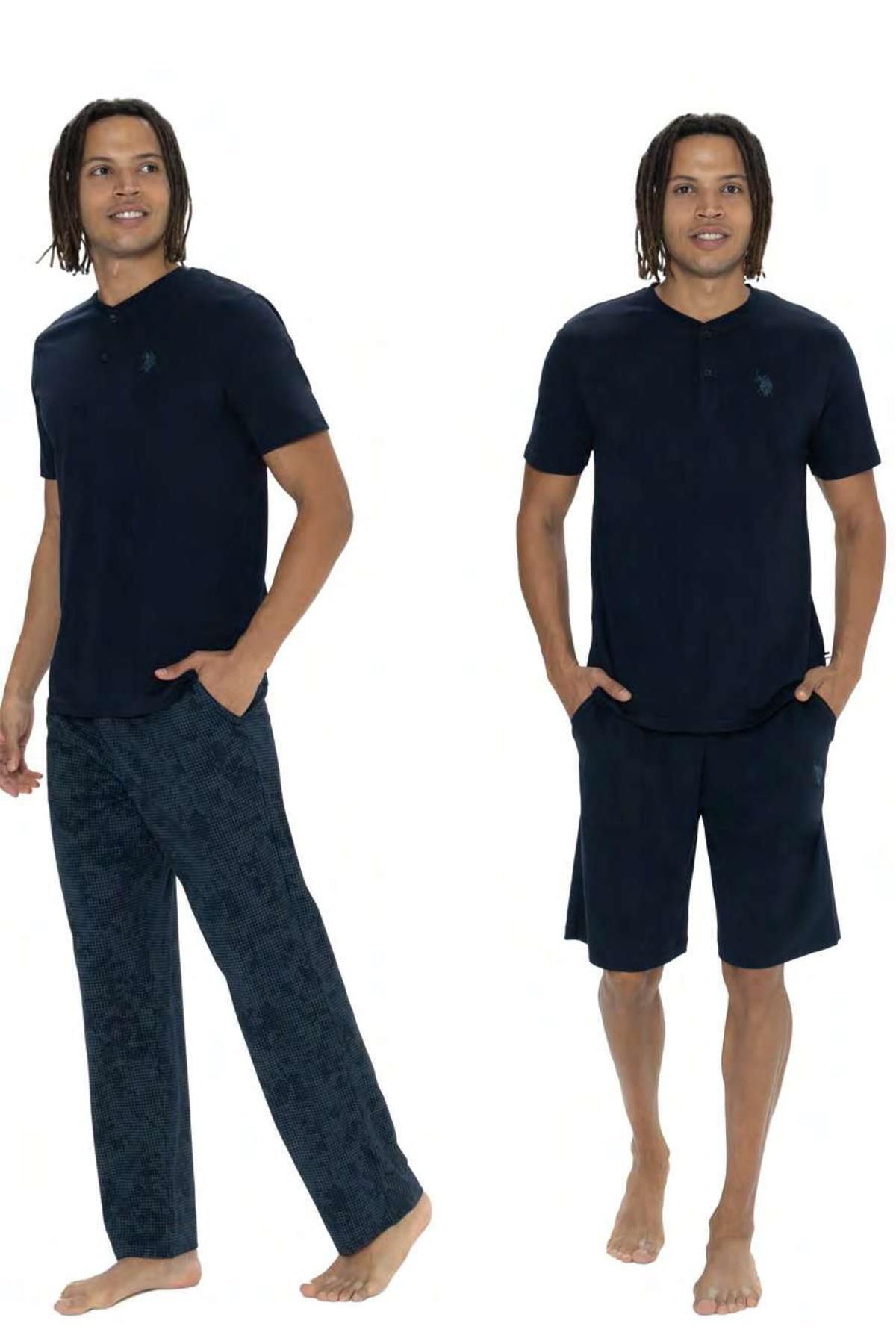 U.S. Polo Assn. U.S. Polo 3'lü Pijama Şort T-shirt Takım