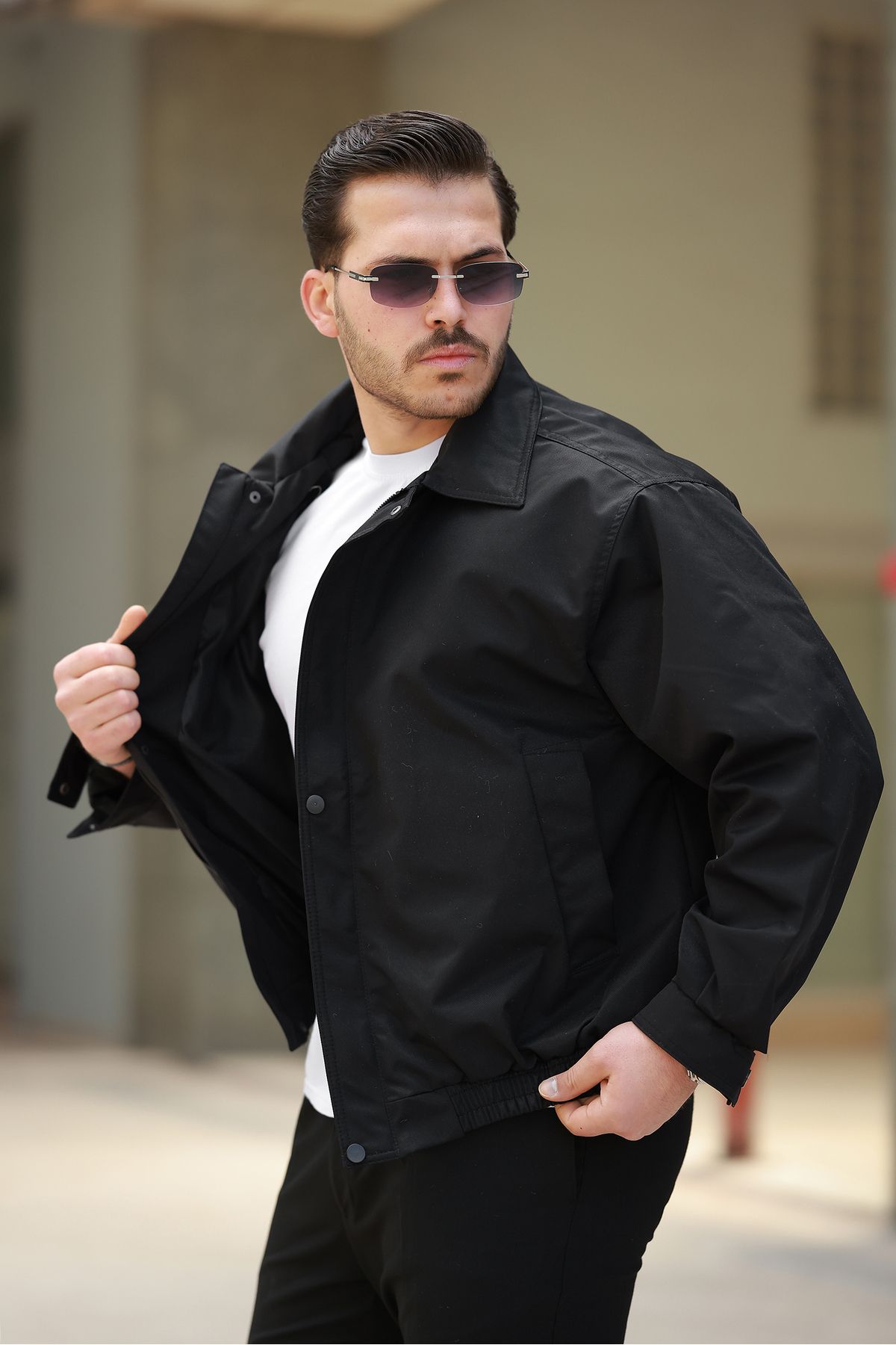 Rogyi Tekstil Yeni Sezon Su Geçirmez Oversize Kalıp Erkek Mevsimlik Ceket
