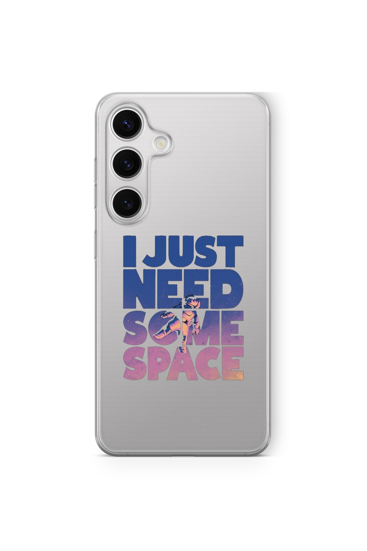 Space Star Samsung Galaxy A05S Uyumlu Need Some Space Tasarım Baskılı Şeffaf Kılıf