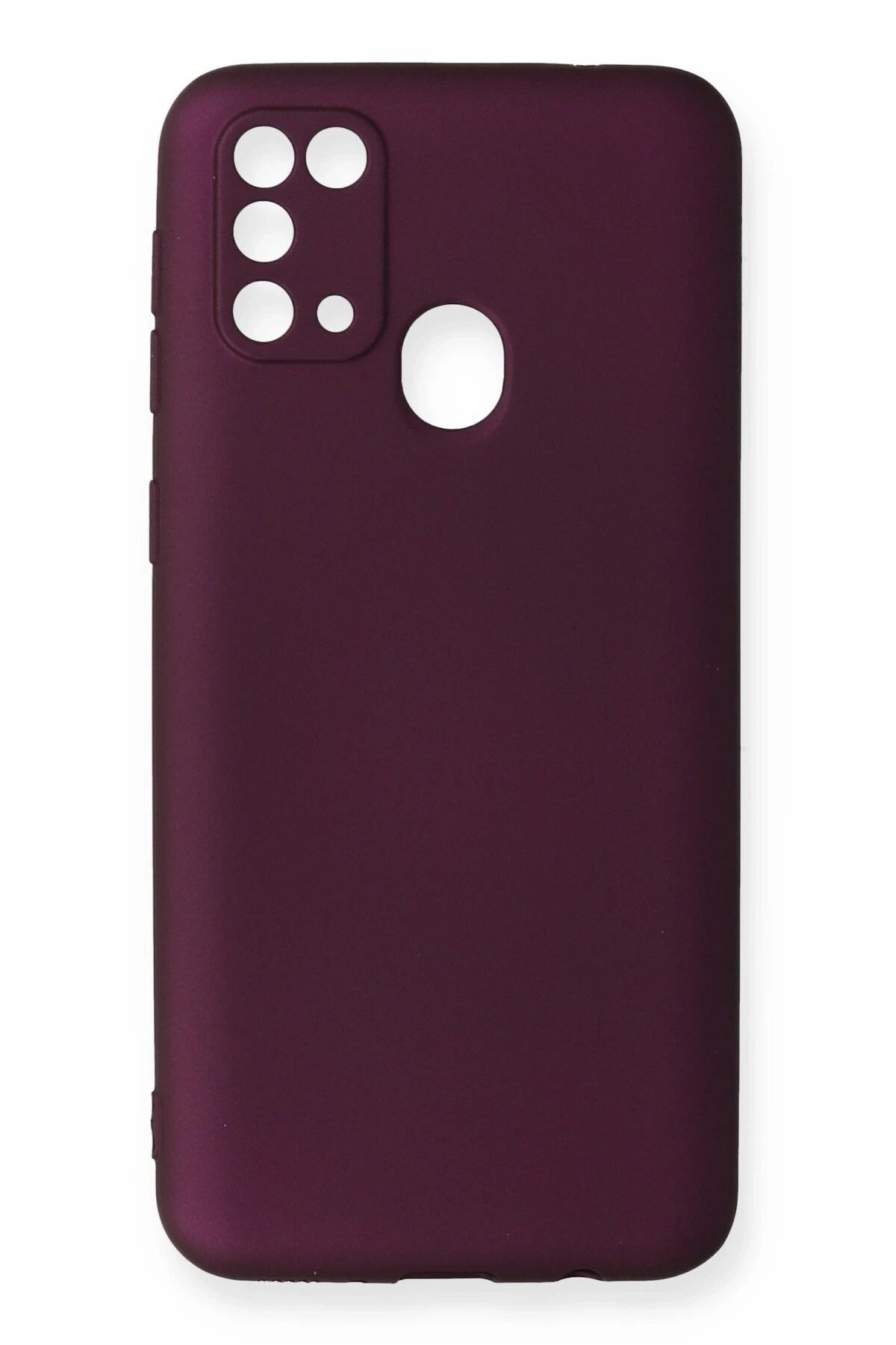 NewFace Samsung Galaxy M31 Kılıf First Silikon - Mürdüm NRMSA