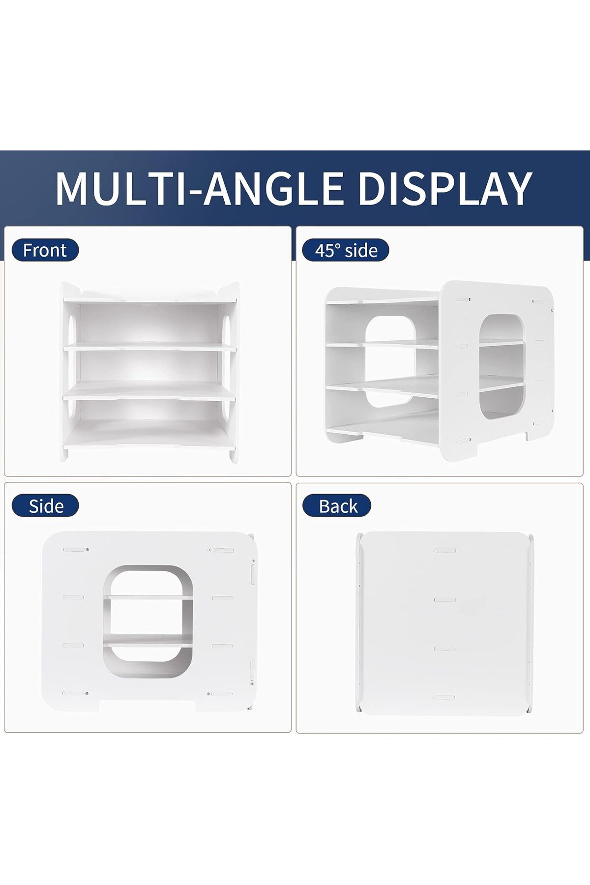 Generic-Letter Tray Paper Organizer, Desk Tidy File Document Holder, A4 Paper Filing Trays (4 Tier) 5