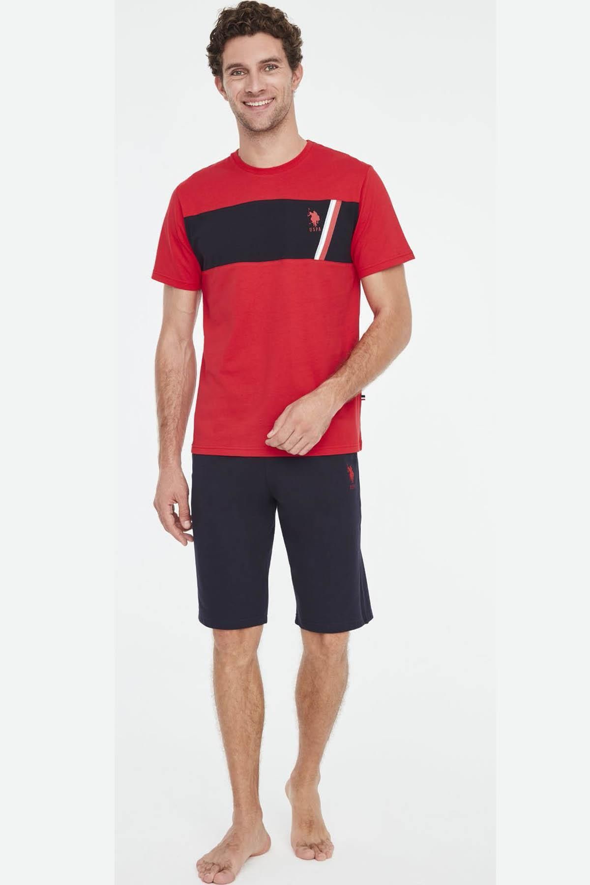 U.S. Polo Assn. %100 Pamuklu Erkek T-shirt Şort Takım