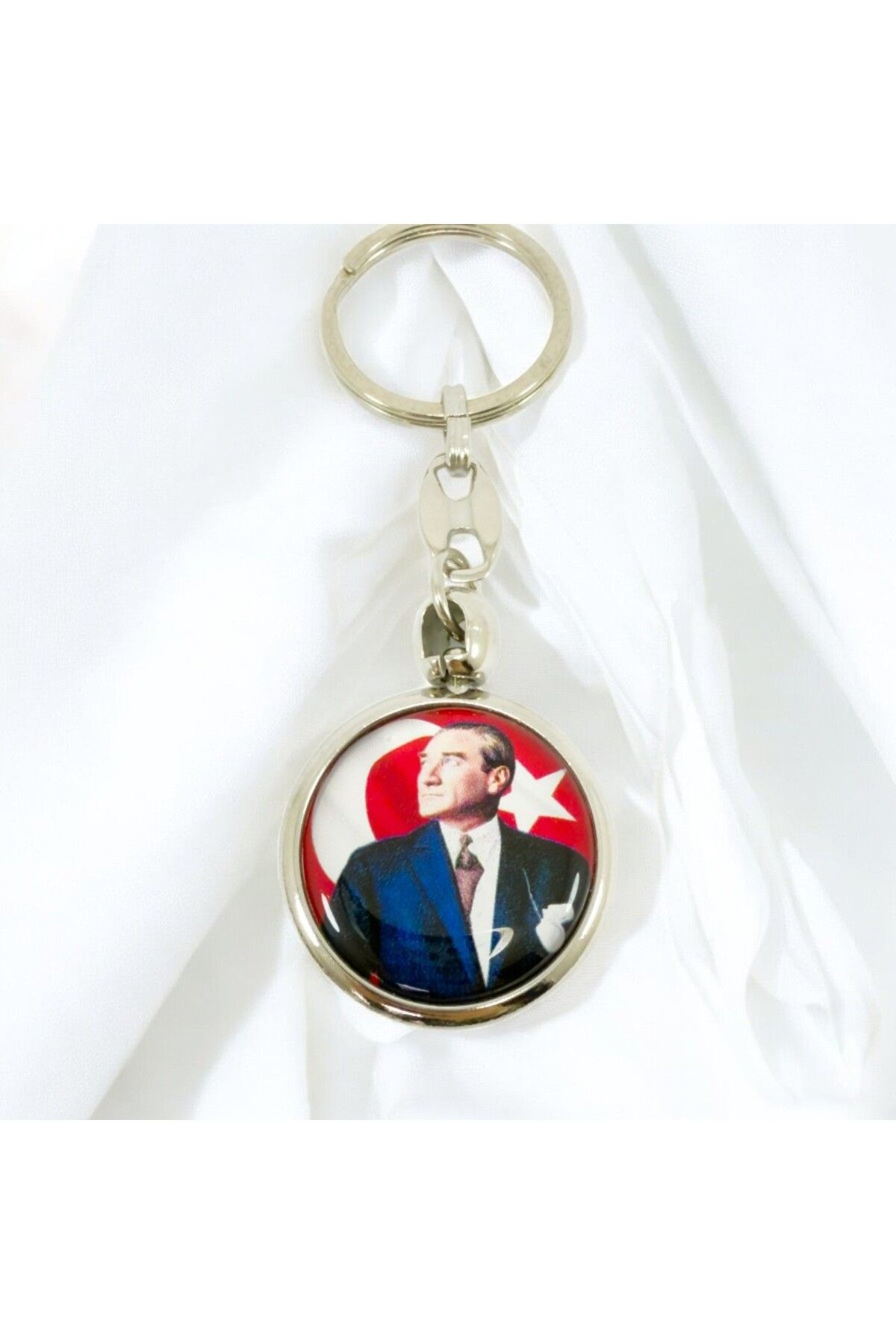 biuti Renkli Atatürk Anahtarlık, Çift Taraflı Bombeli