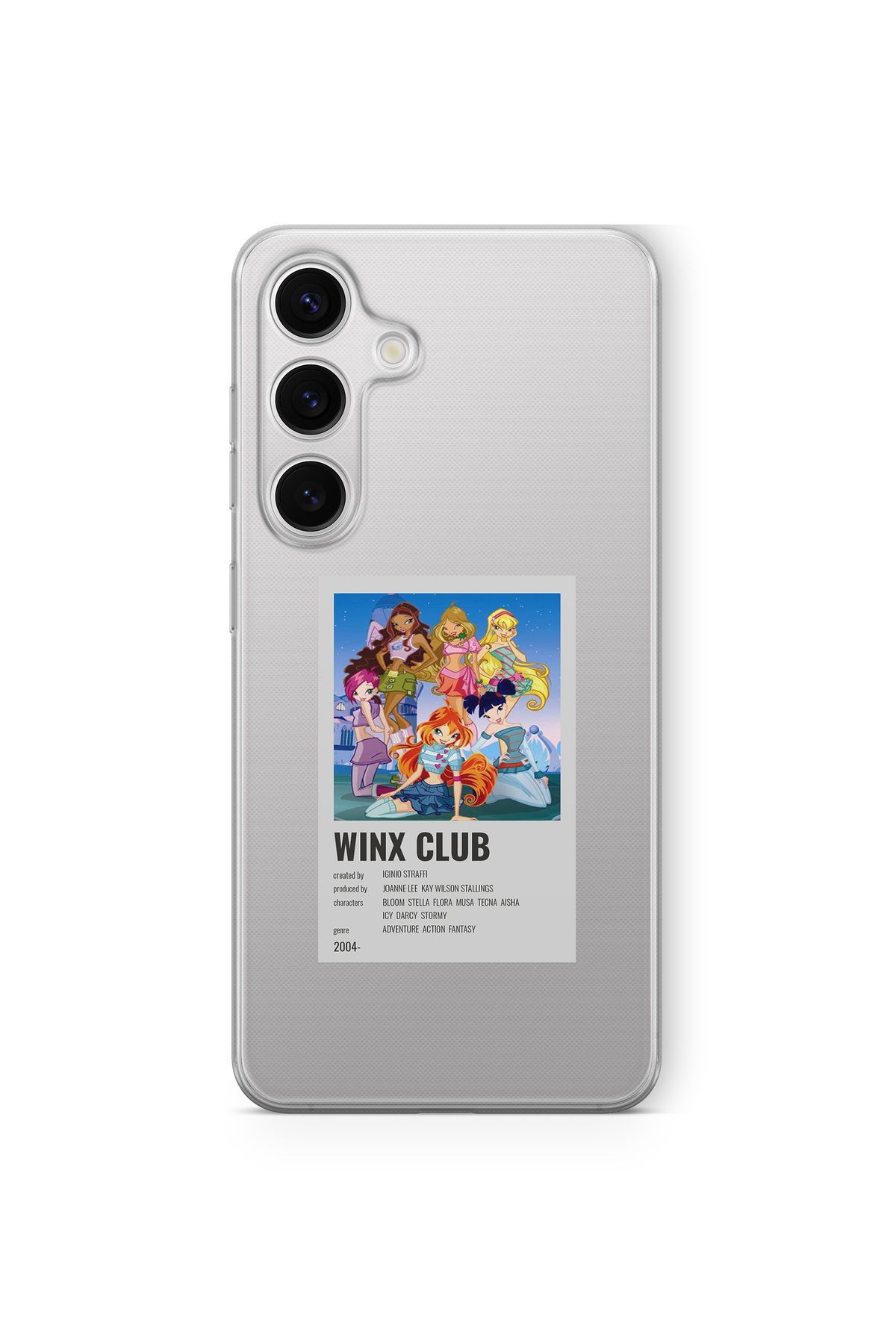 Space Star Samsung Galaxy A04s Uyumlu Winx Club Poster Tasarım Baskılı Şeffaf Kılıf