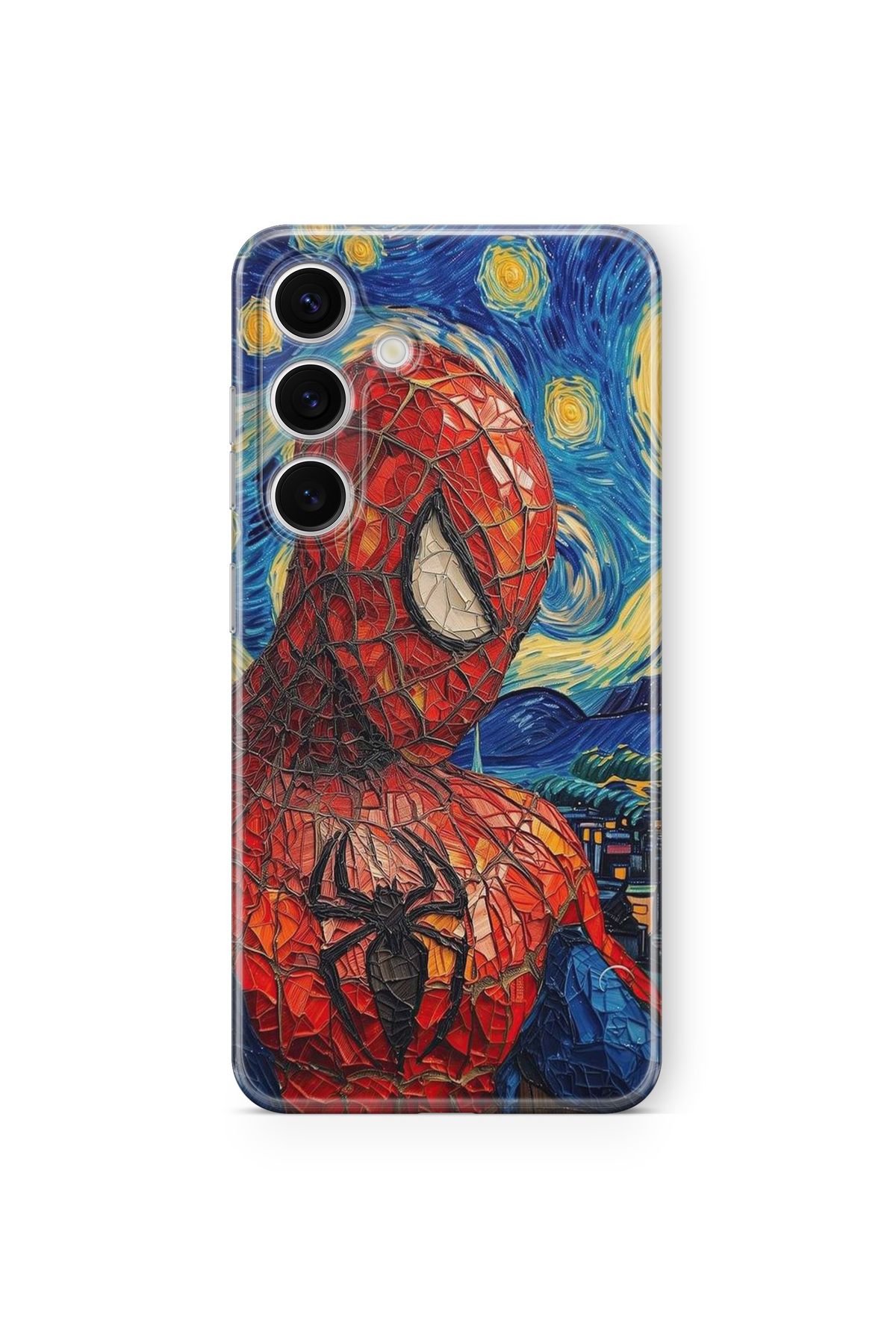 Space Star Samsung Galaxy A14 Uyumlu Örümcek Adam Tasarım Baskılı Şeffaf Kılıf