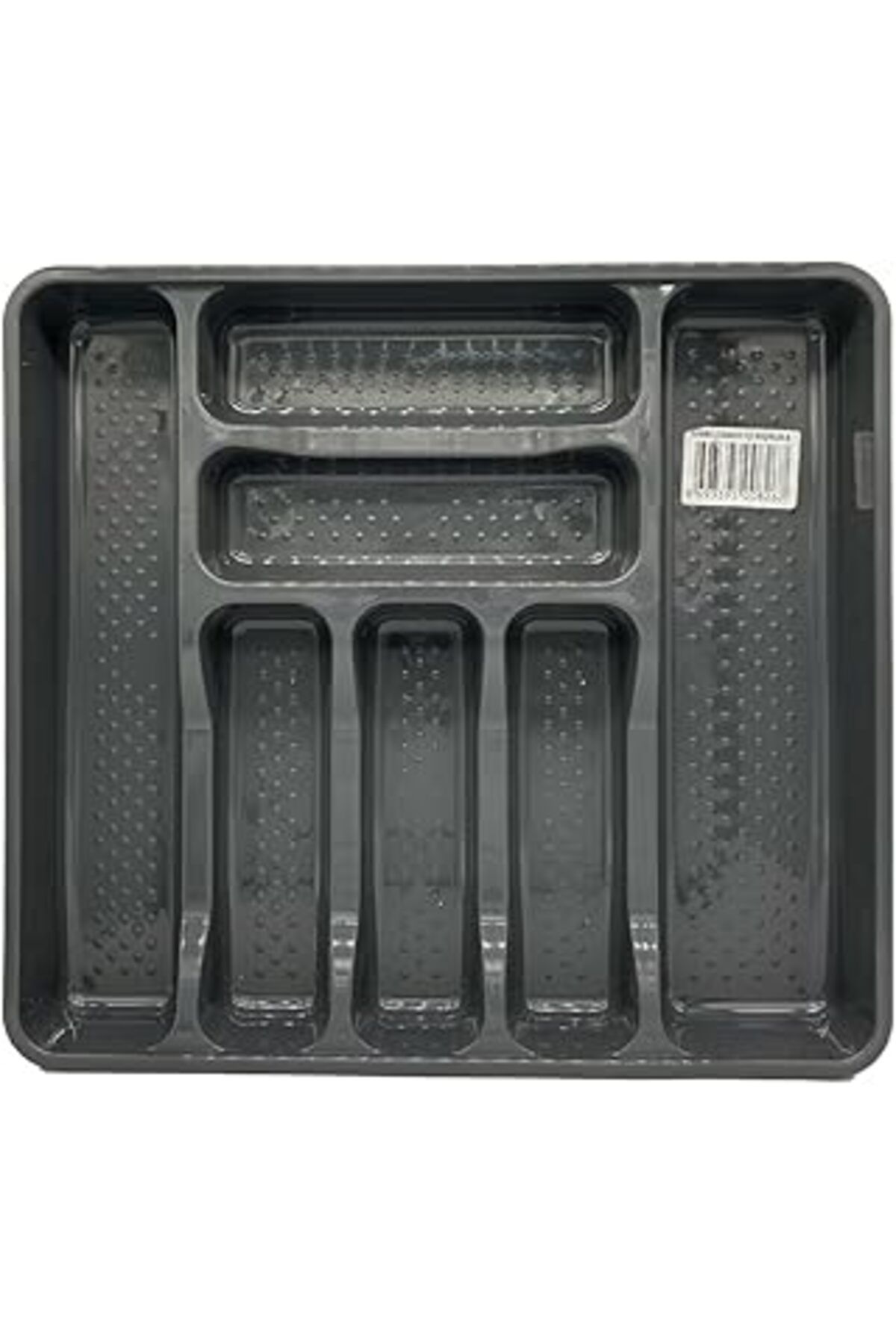nazeninstoğu Sev Plastik 39X42,5X5 Cm Çekmece İçi Jumbo Boy 7 Gözlü Kaşıklık Antrasit