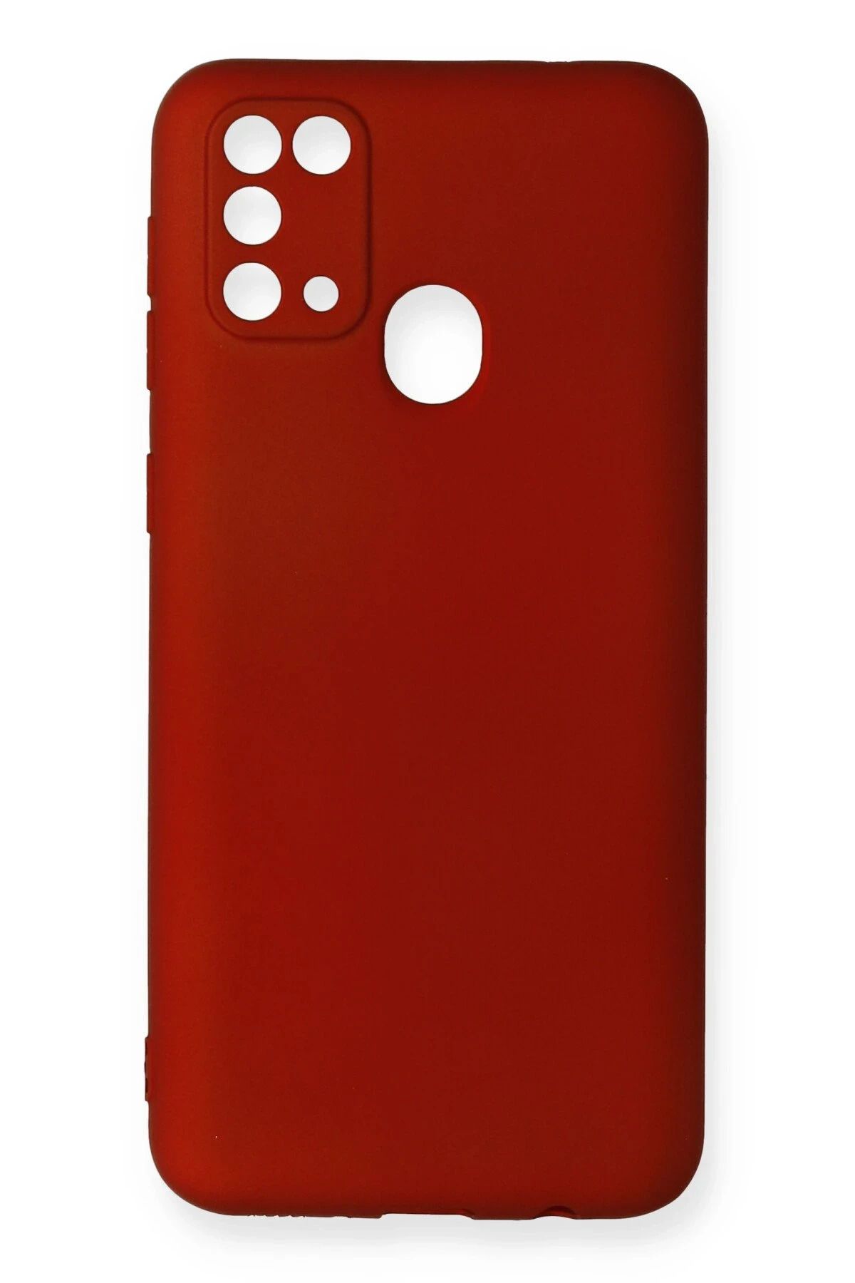 NewFace Samsung Galaxy M31 Kılıf First Silikon - Bordo NRMSA