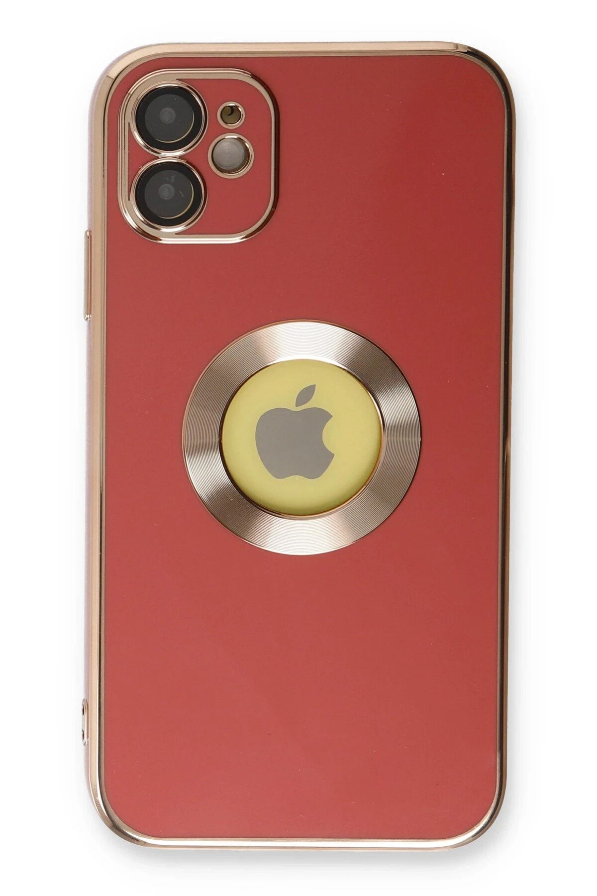NewFace iPhone 12 Kılıf Store Silikon - Kırmızı NRMSA