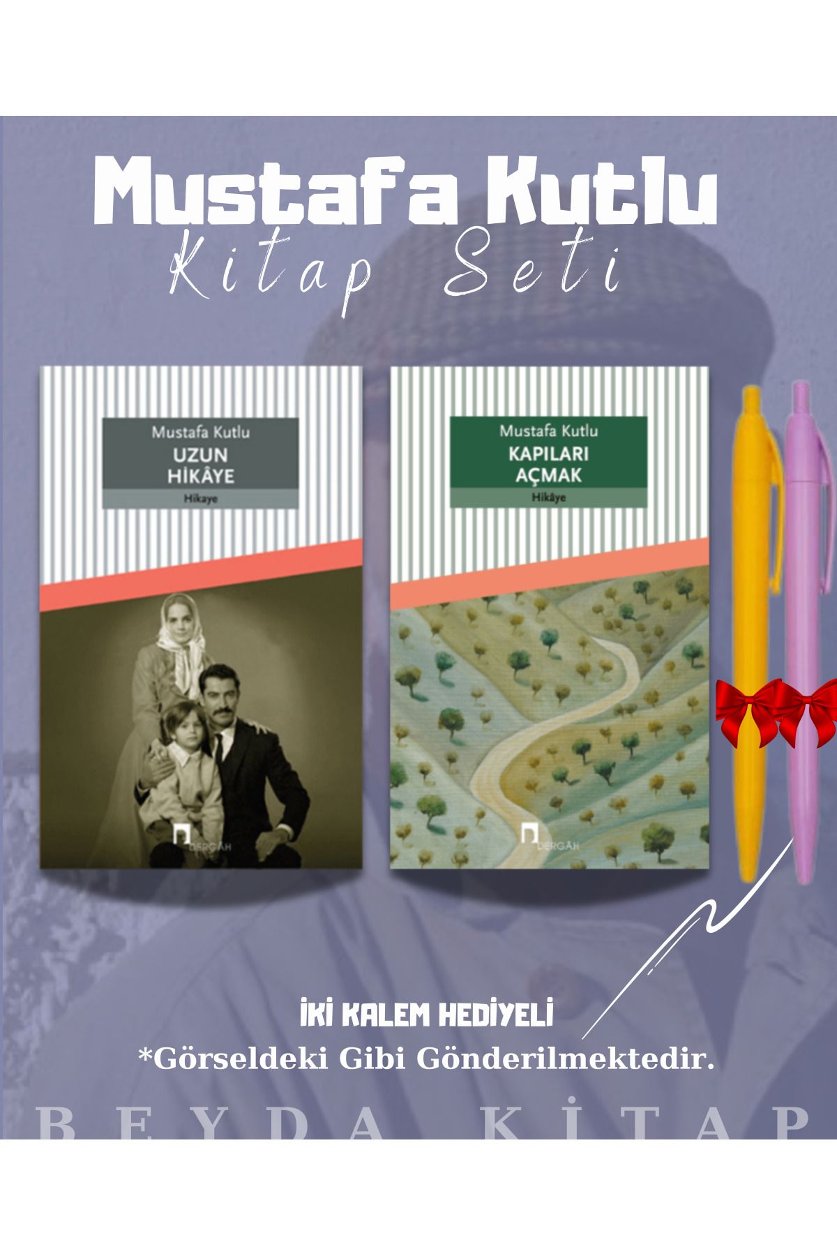 Dergah Yayınları Uzun Hikaye - Kapıları Açmak - Mustafa Kutlu - Kitap Seti - Kalem Hediyeli