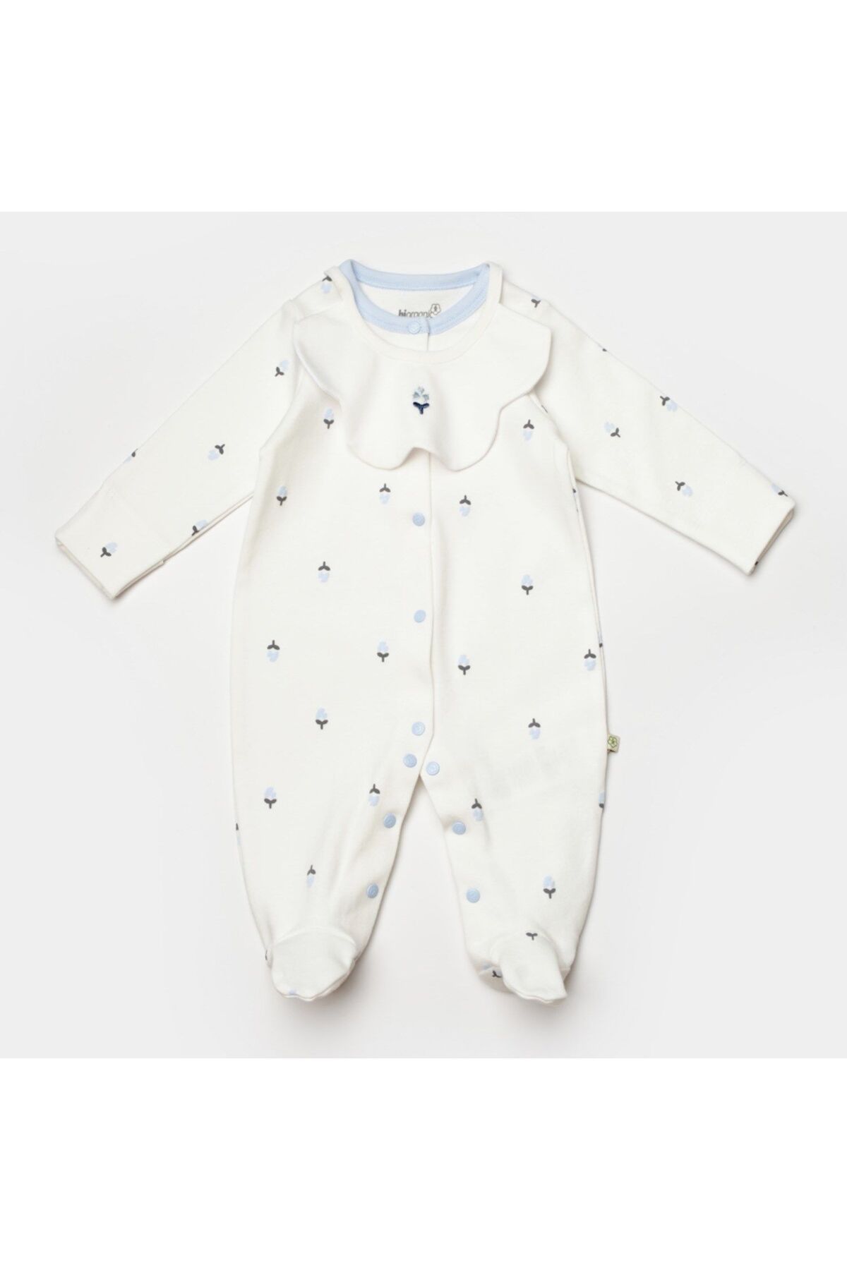 Bibaby Biorganic Love Floral Bebek Tulum 60791 Ekru Lila