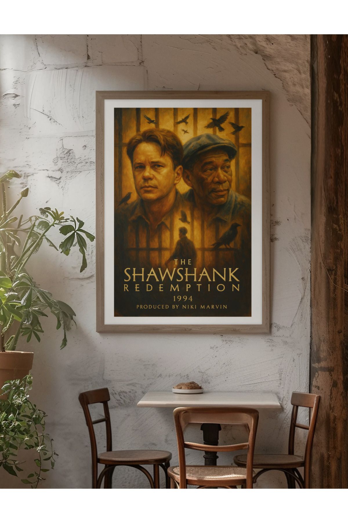 Norddesign Çerçeveli Poster Tablo Duvar Dekorasyonu - Kült Filmler - The Shawshank Redemption (Esaretin Bedeli)