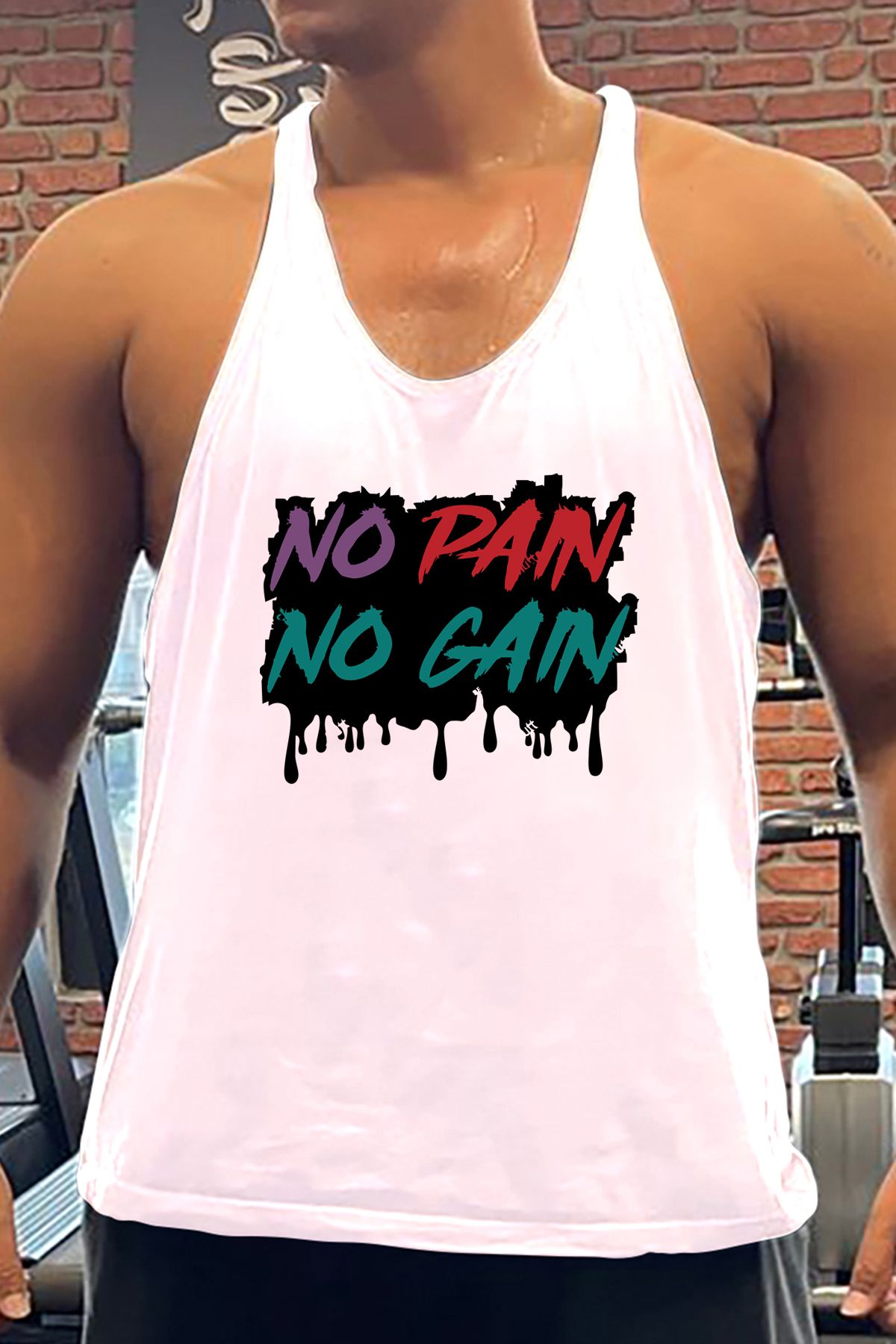 BLUU ColPain Gym Fitness Tank Top Sporcu Atleti