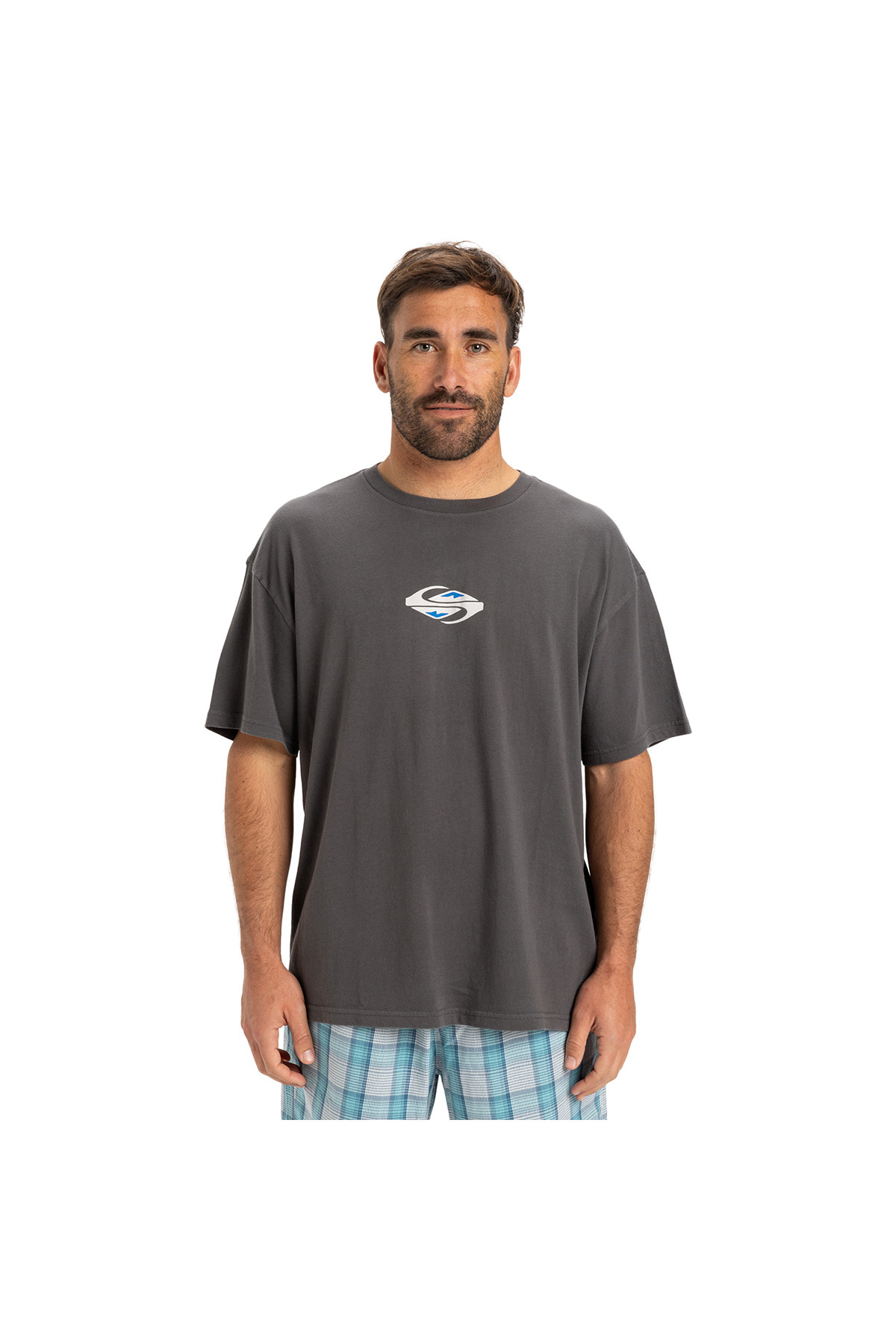 کوییک سیلور تی‌شرت مردانه طرح GH QS Global Heat مدل خاکستری کد EQYZT08021-KRP0