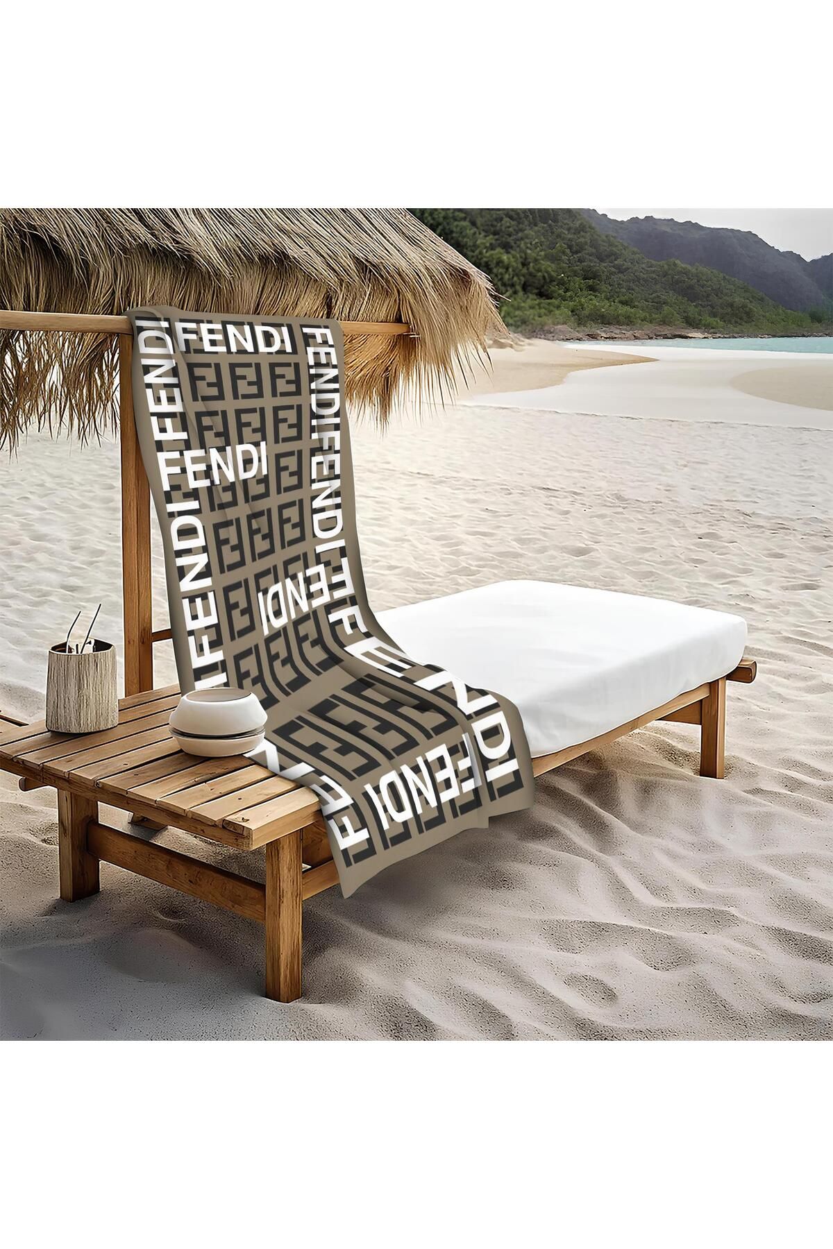 Doruklar Home Collection Dekoratif Modern Desenli Plaj Deniz Havlusu Peştamal 80x160 CM LUX91