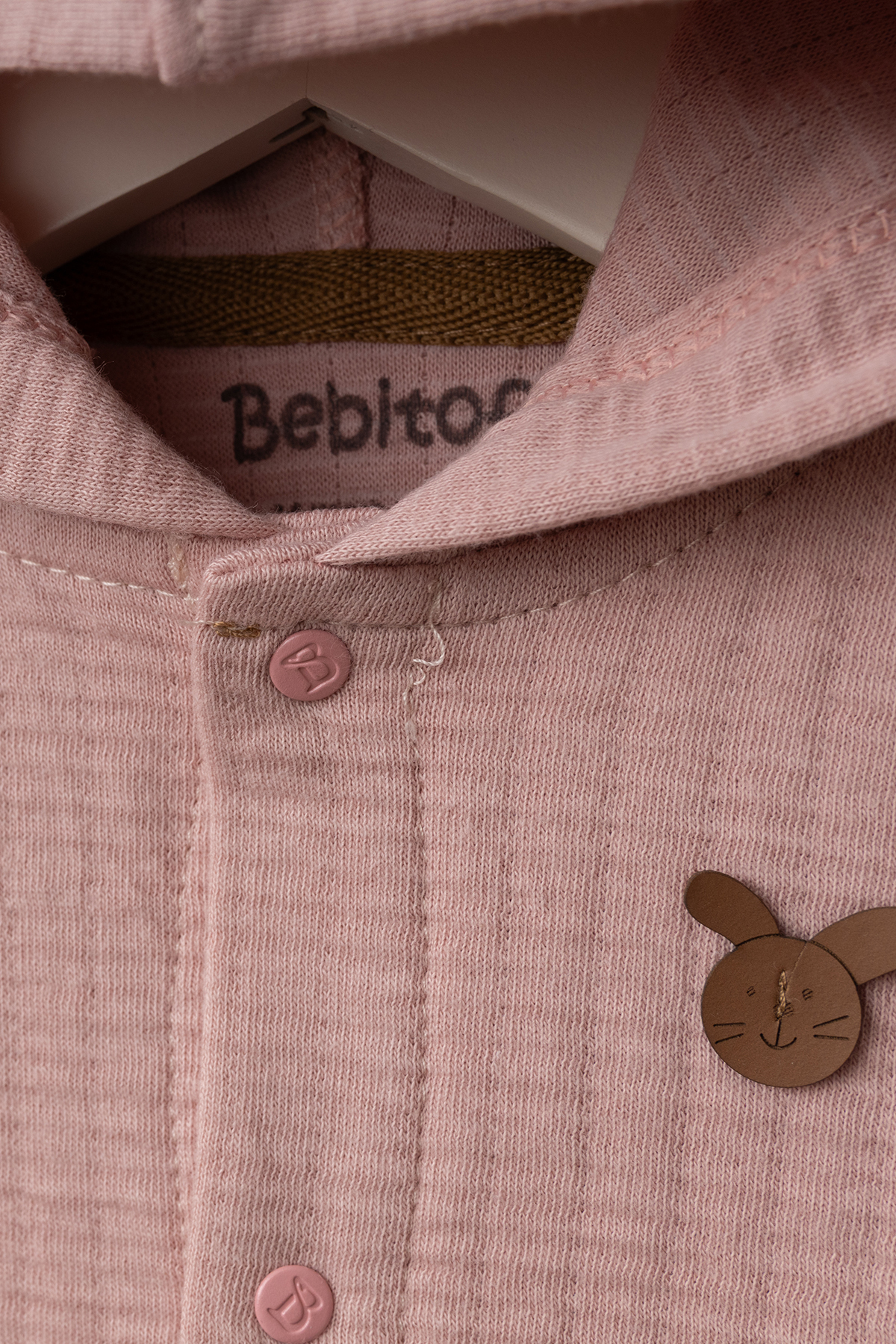 Bebitof Sevimli Figürler Desenli Kapüşonlu Pamuklu Bebek Hırka fotoğrafı 2 (önizleme)