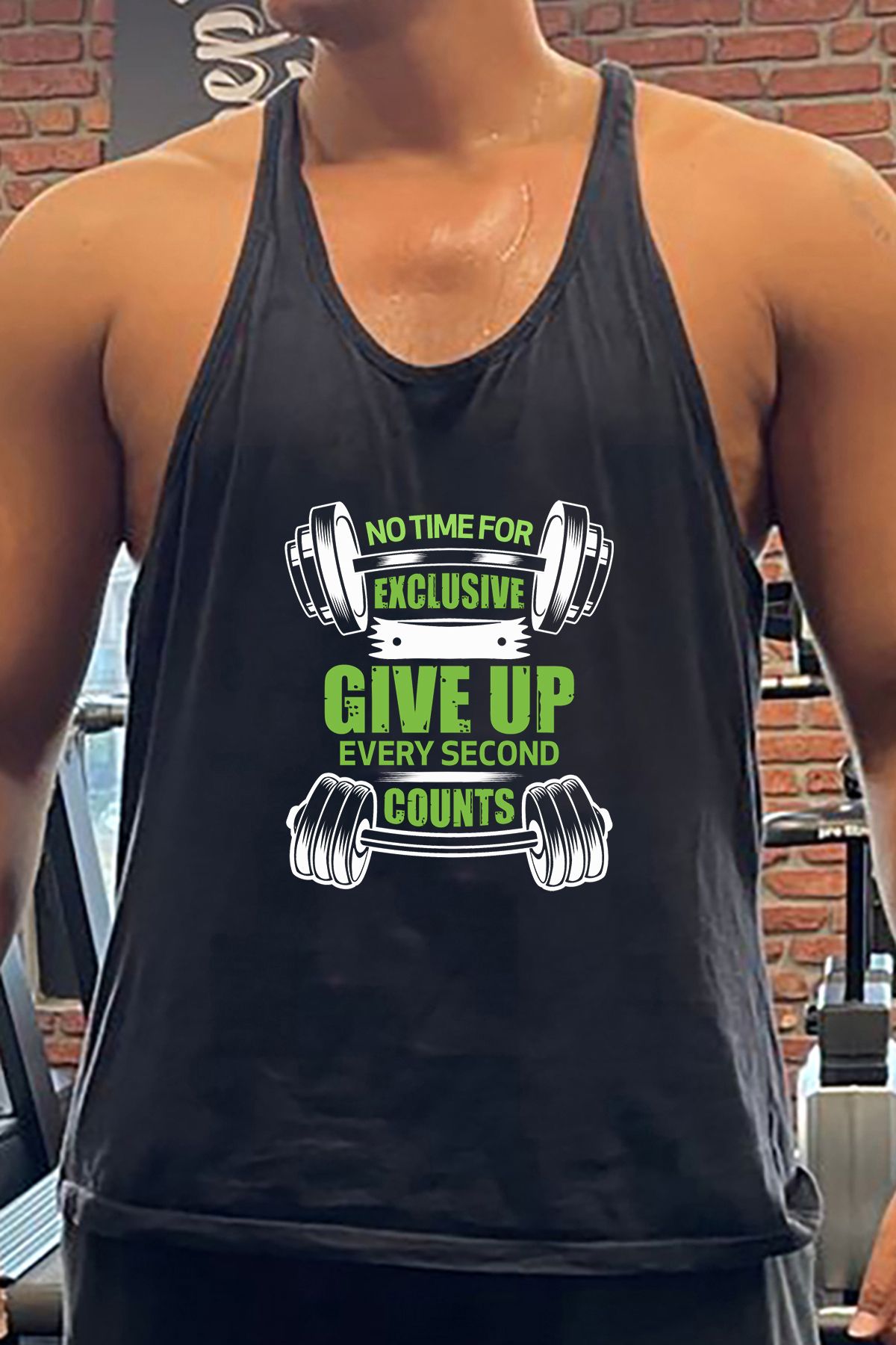 BLUU SecondCounts Gym Fitness Tank Top Sporcu Atleti