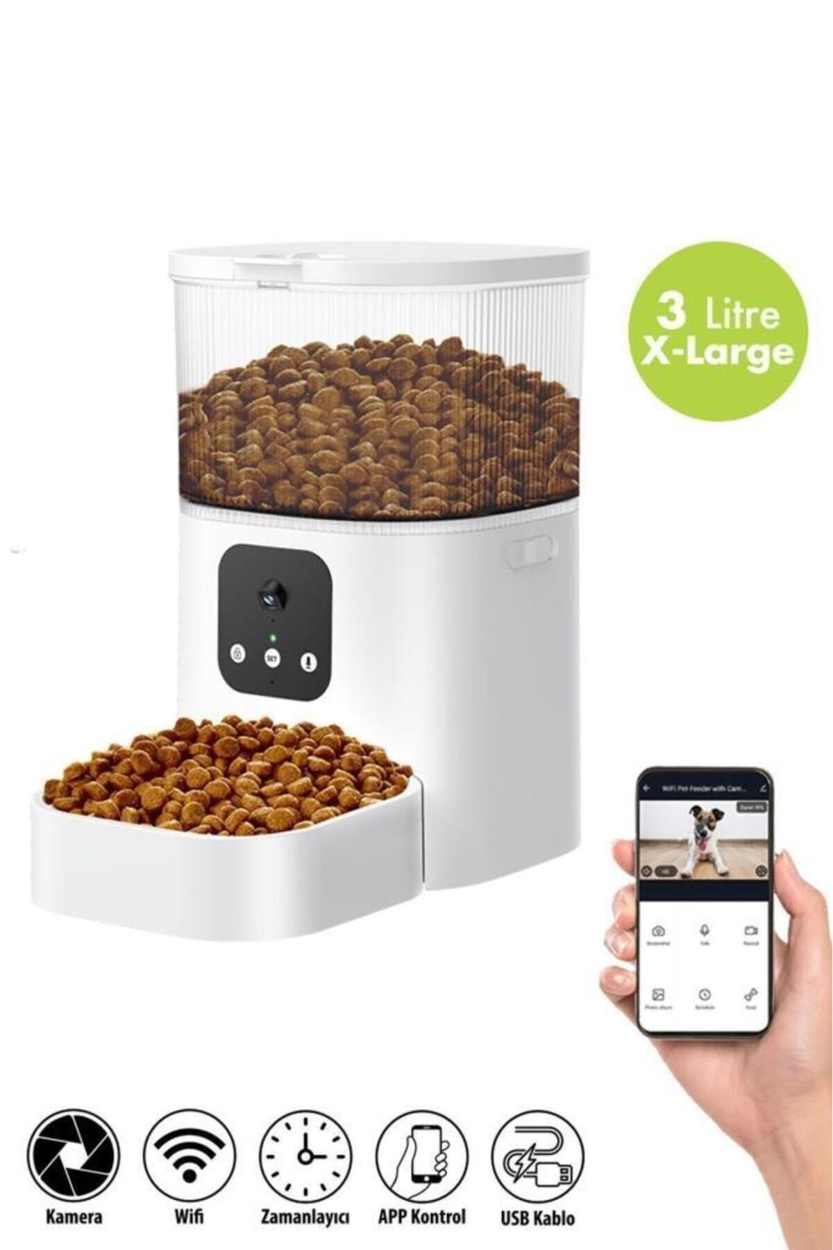 Kiwi KPF-10570 Kameralı Akıllı Hayvan Besleyeci