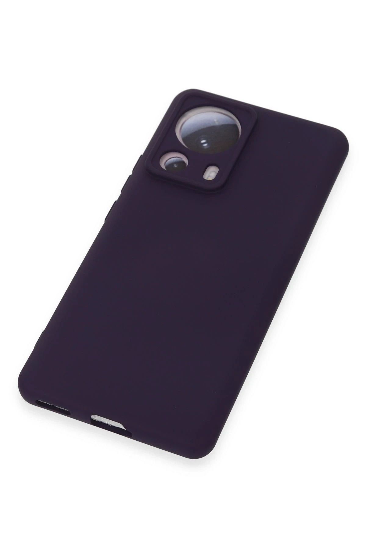NewFace Xiaomi Mi 13 Lite Kılıf uyumlu  Nano içi Kadife Silikon - Mor WLZOR