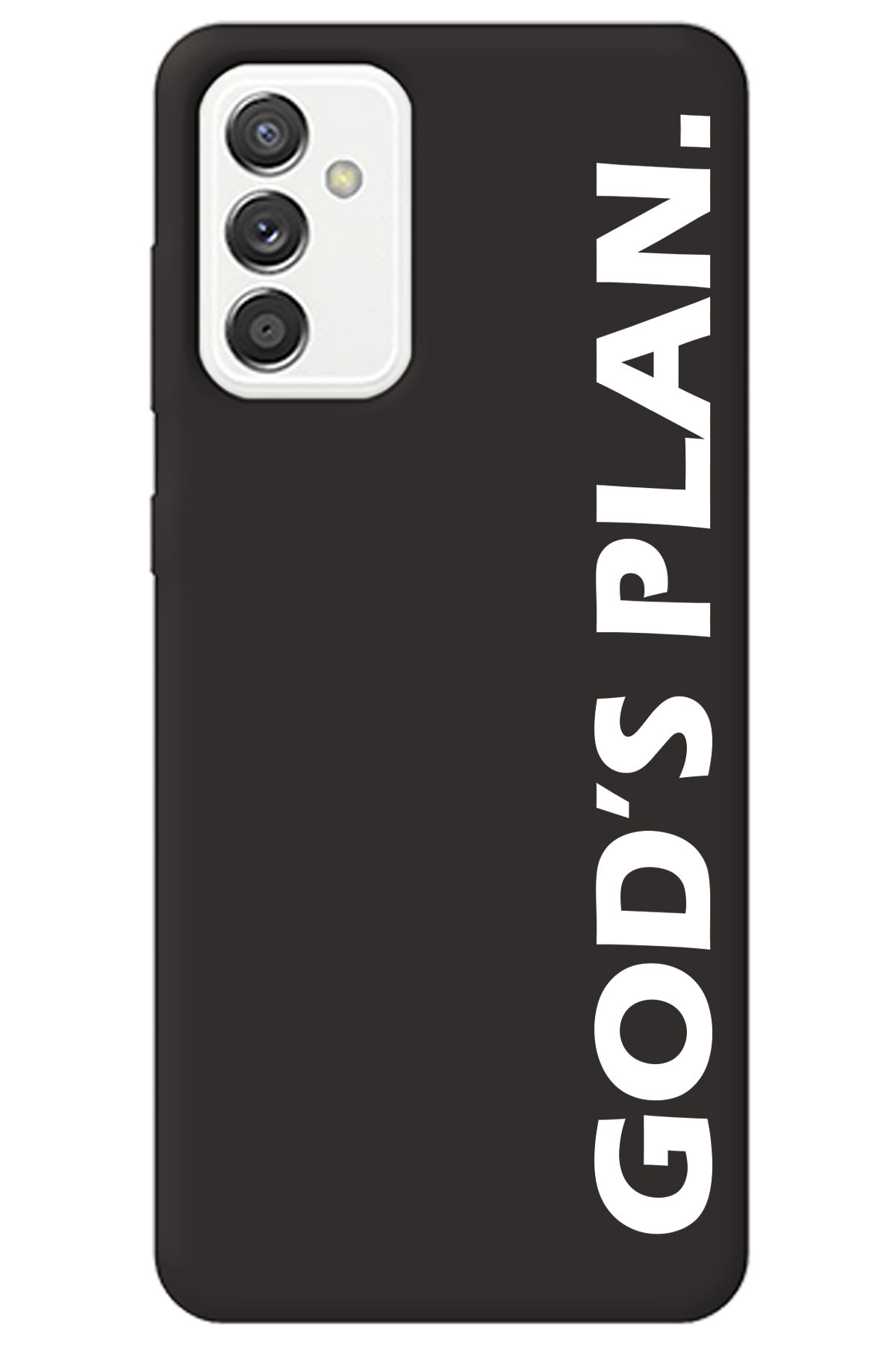 WANNA PROTECT Samsung Galaxy A55 Siyah İçi Kadife God's Plan Desenli Silikon Telefon Kılıfı