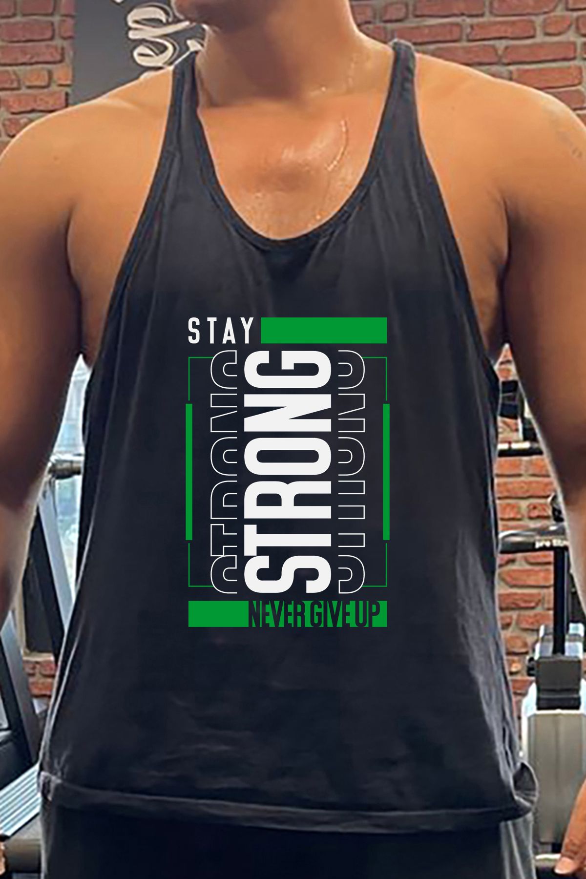 BLUU GrStay Gym Fitness Tank Top Sporcu Atleti
