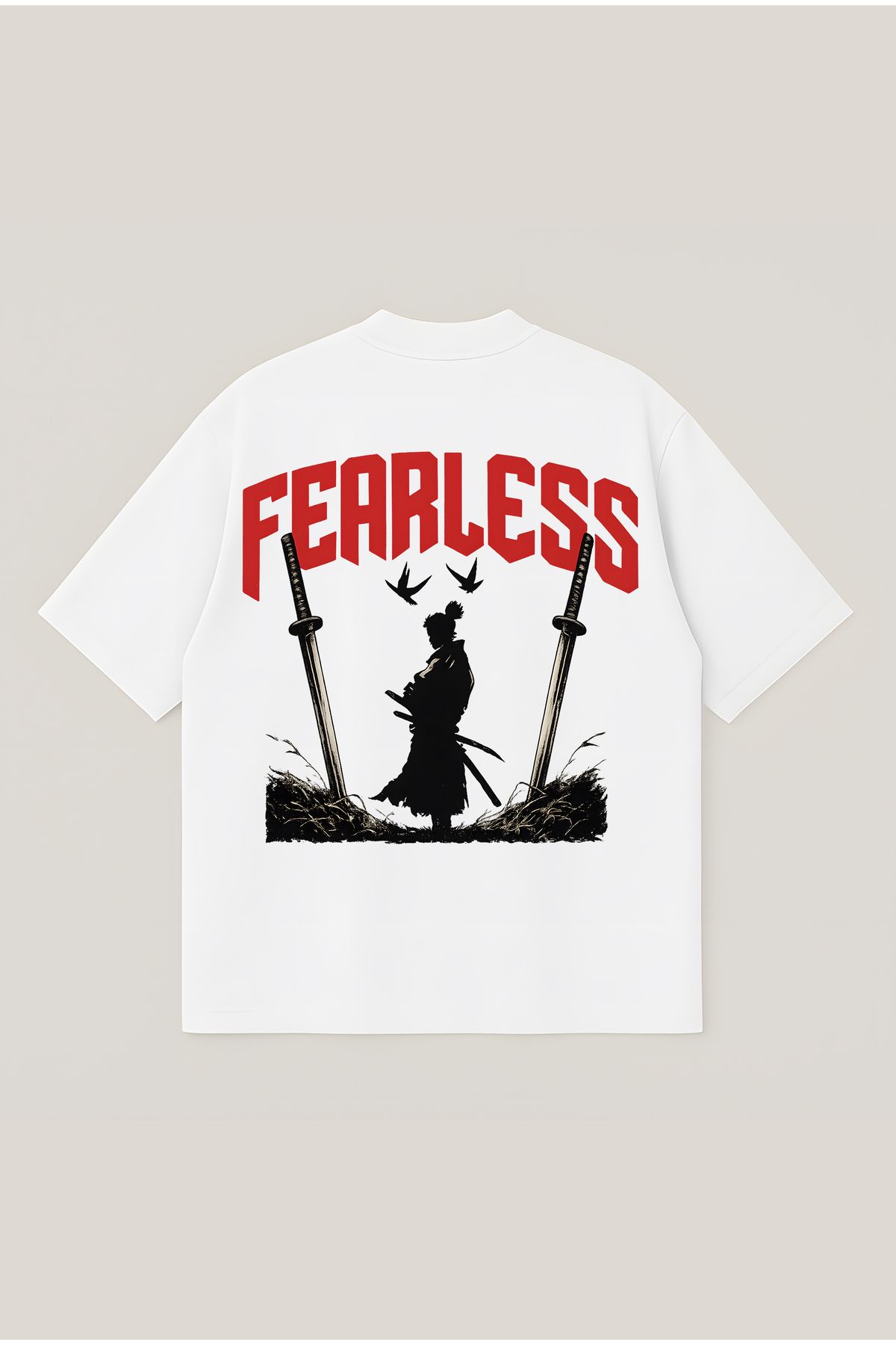 Moon Dancer Fearless Unisex Oversize Baskılı Boxy Fit Kalın Kumaşlı T-shirt