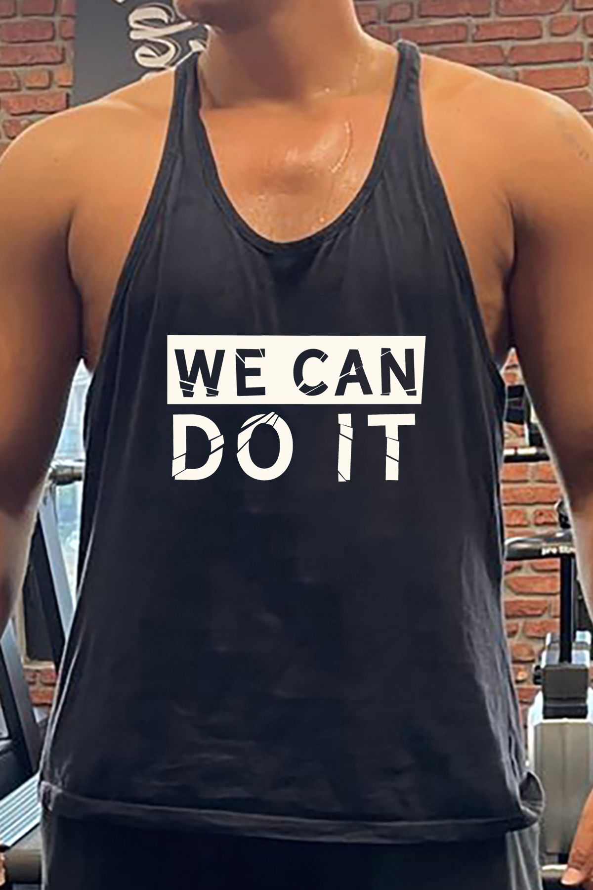 BLUU WeCanDoIt Gym Fitness Tank Top Sporcu Atleti