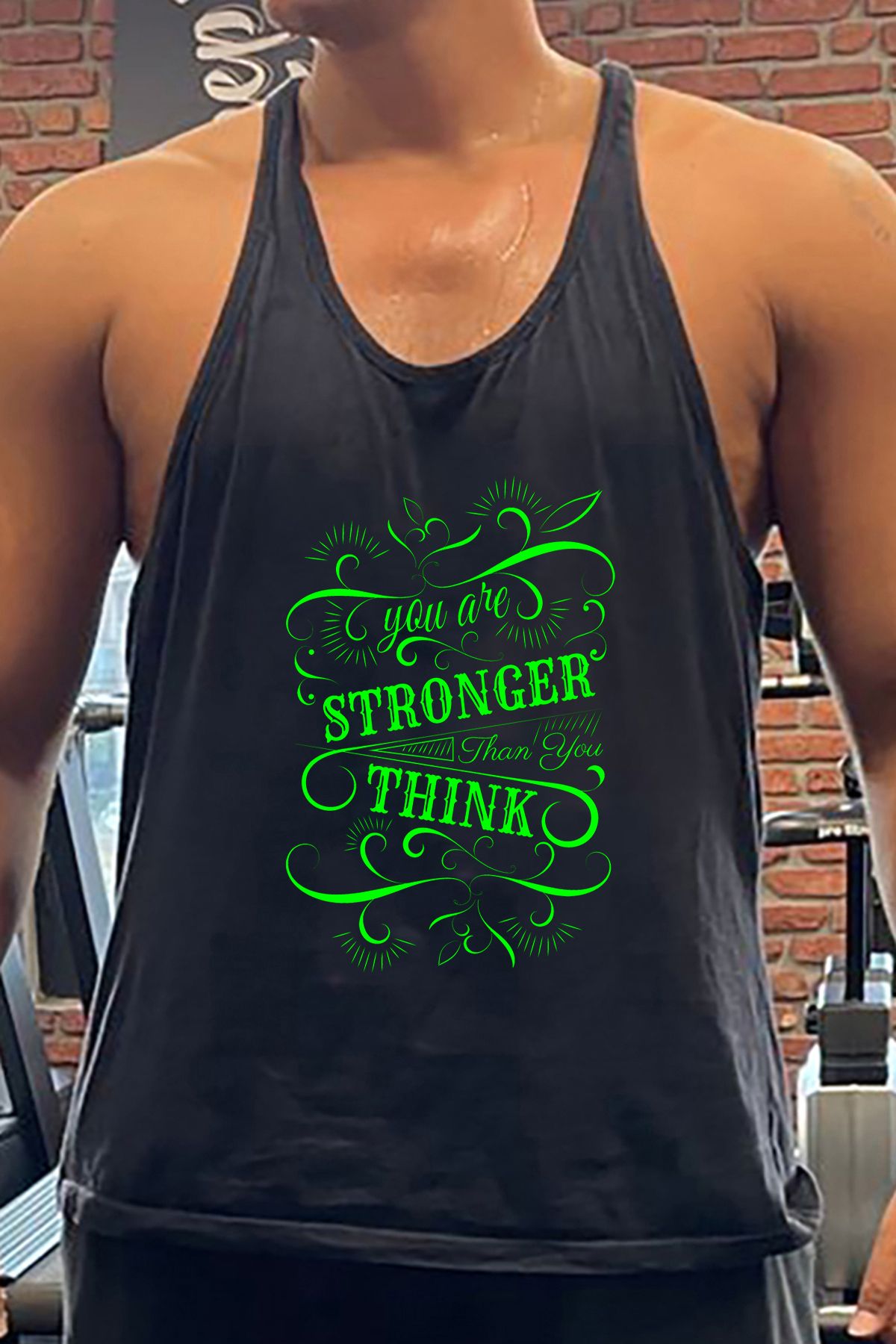 BLUU Stronger Gym Fitness Tank Top Sporcu Atleti