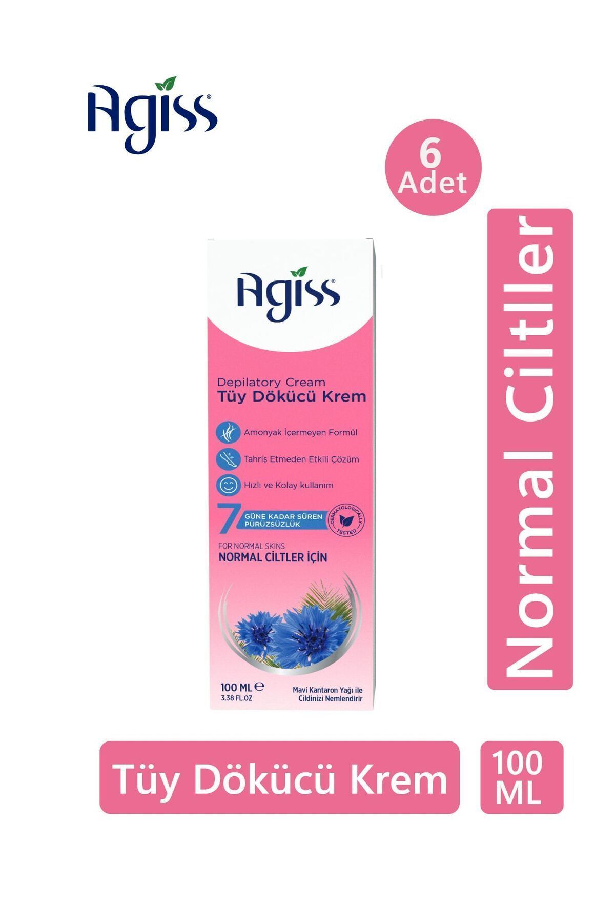 AGISS Tüy Dökücü Krem Normal Ciltler 100 ml 6'lı