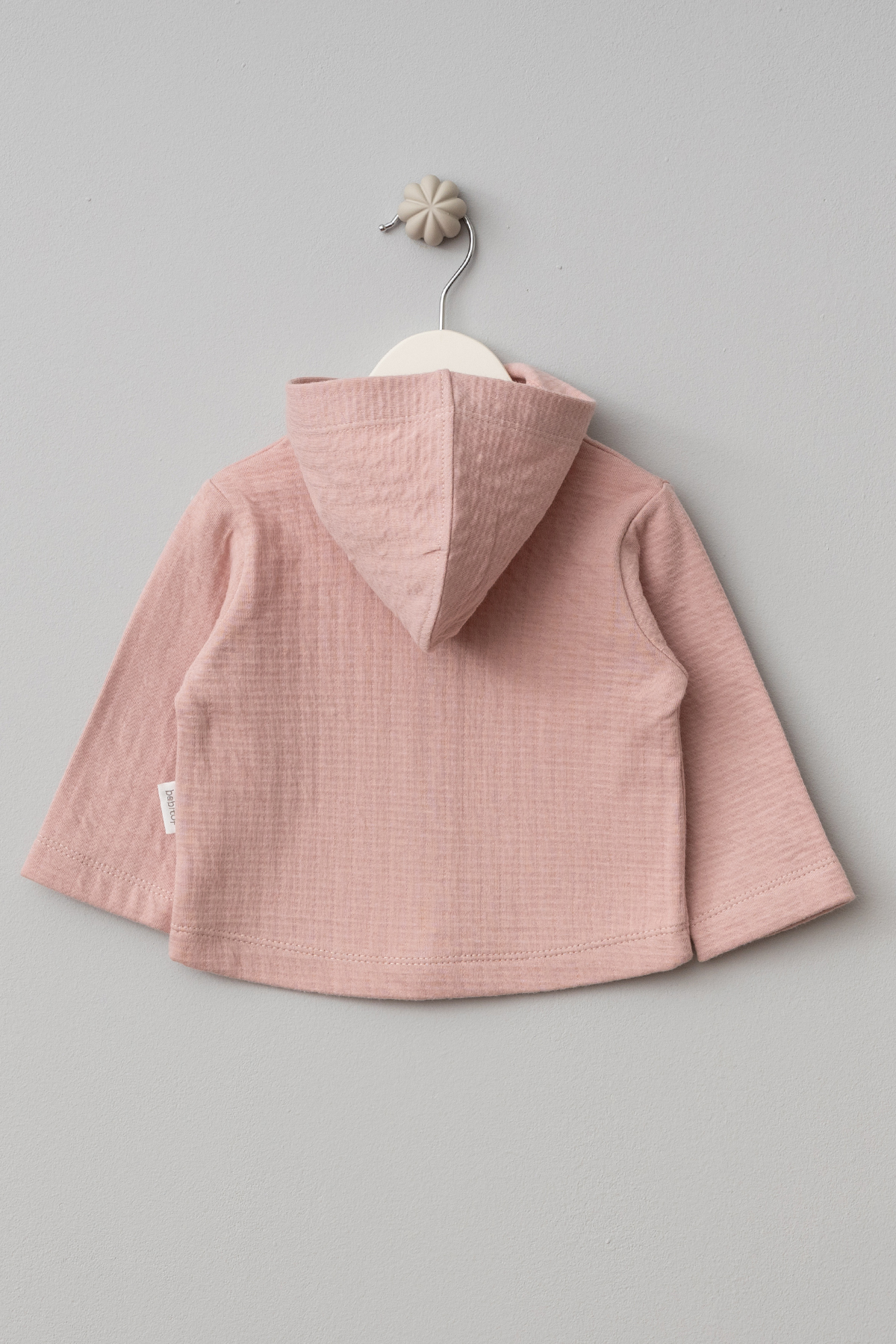 Bebitof Sevimli Figürler Desenli Kapüşonlu Pamuklu Bebek Hırka fotoğrafı 3 (önizleme)