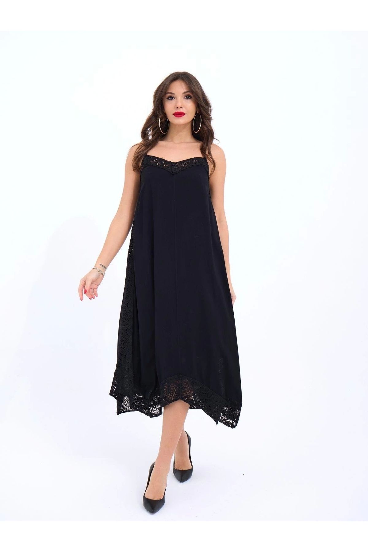 nedo7 7108 ELBİSE-SİYAH