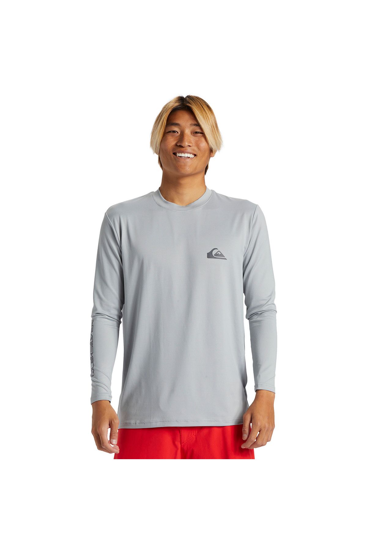Quiksilver Everyday Surf Erkek Gri Güneş Korumalı T-Shirt AQYWR03136-QUA