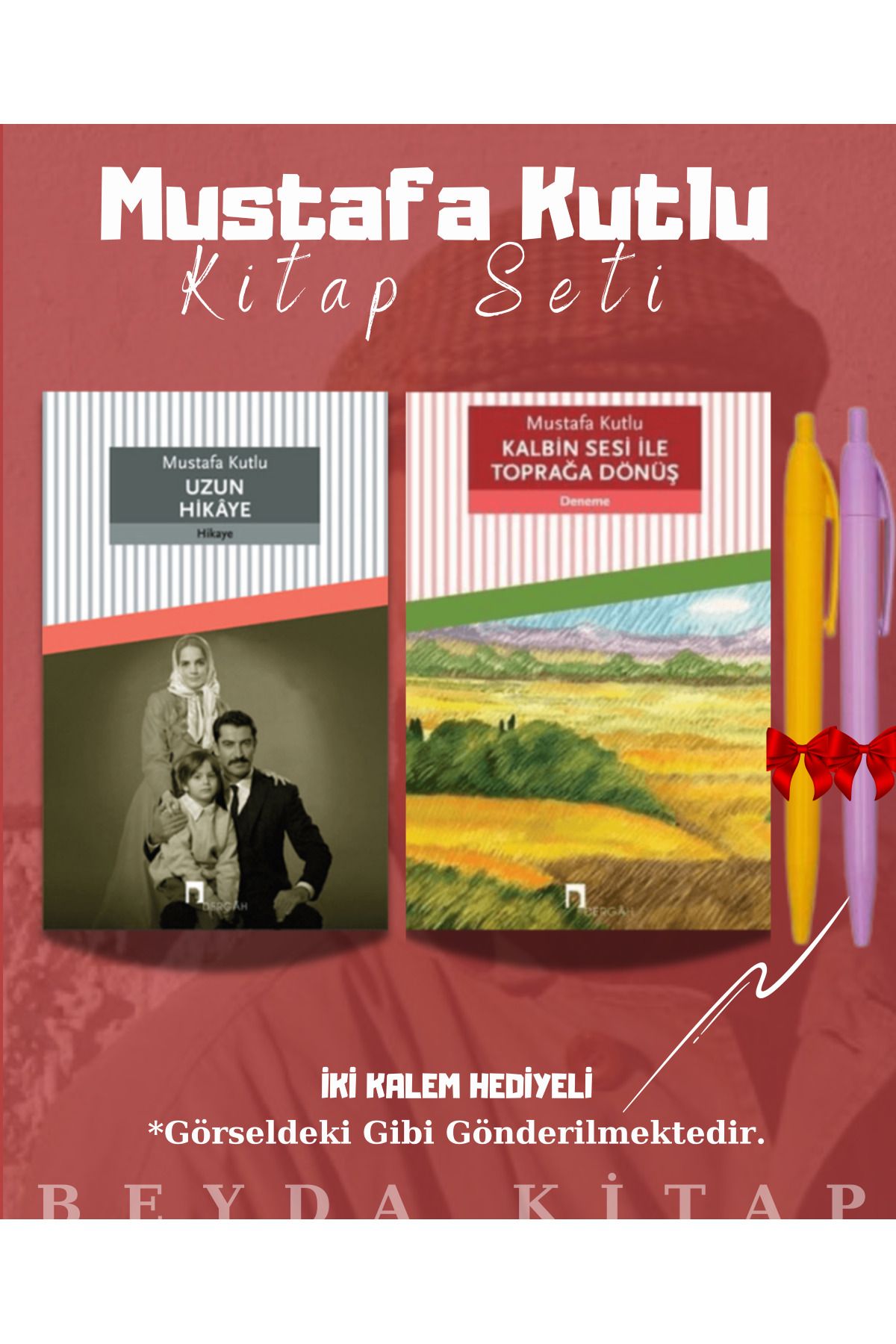 Dergah Yayınları Uzun Hikaye - Kalbin Sesi - Mustafa Kutlu - Kitap Seti - Kalem Hediyeli