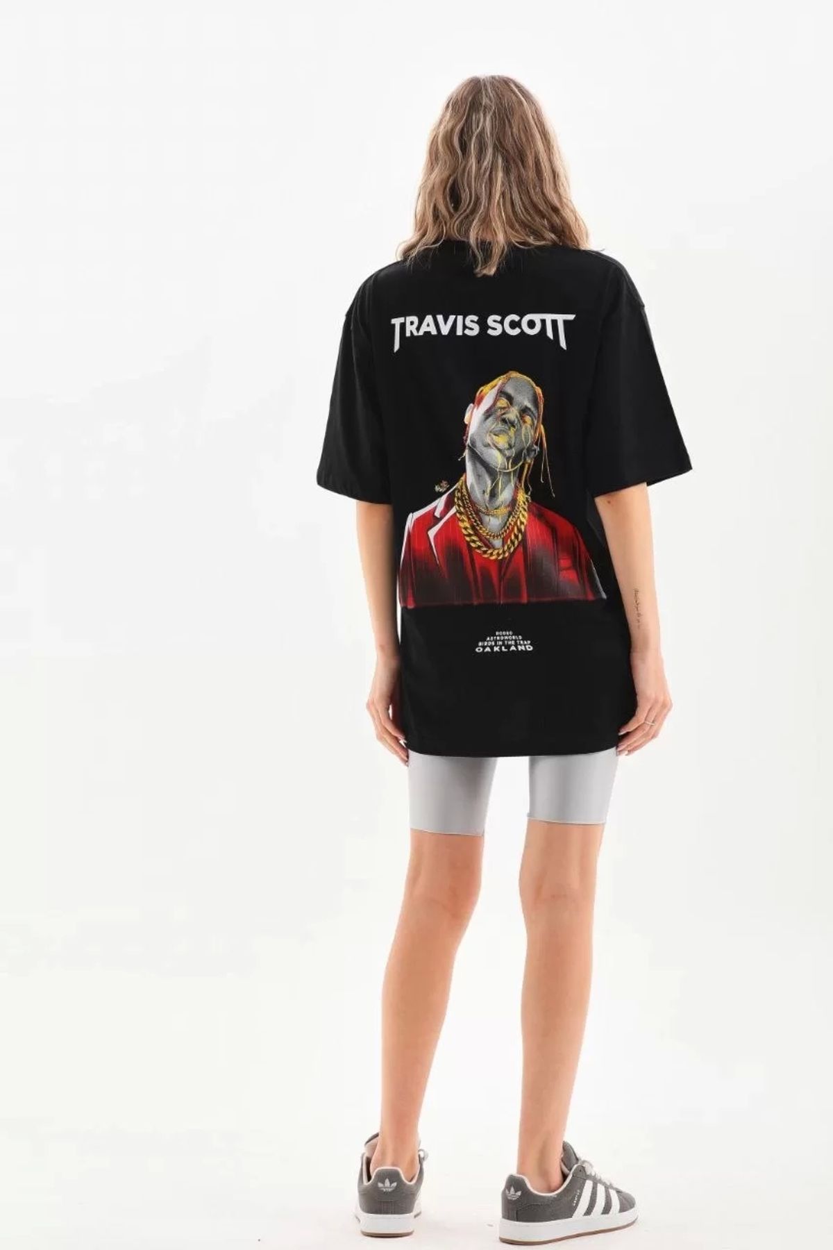 CVS Unisex Baskılı Oversize T-Shirt - Siyah