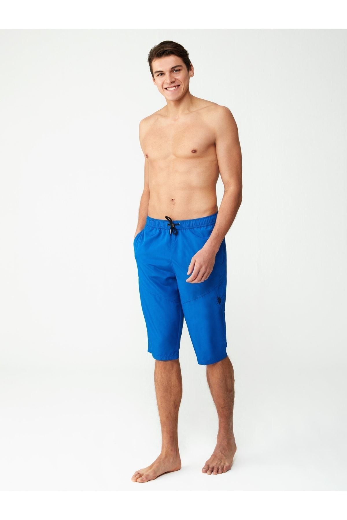 U.S. Polo Assn. U.S. Polo Assn. Deniz Şortu Erkek Extra Uzun Boy Ölçülü Sax - Saks - SELKR23G00G2-GS