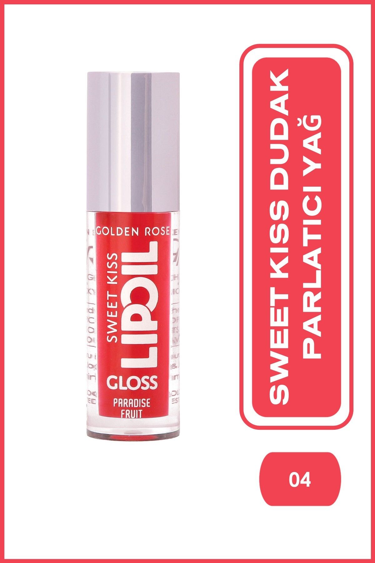 Golden Rose Sweet Kiss Lip Oil Gloss No:04 - Dudak Parlatıcı Yağ