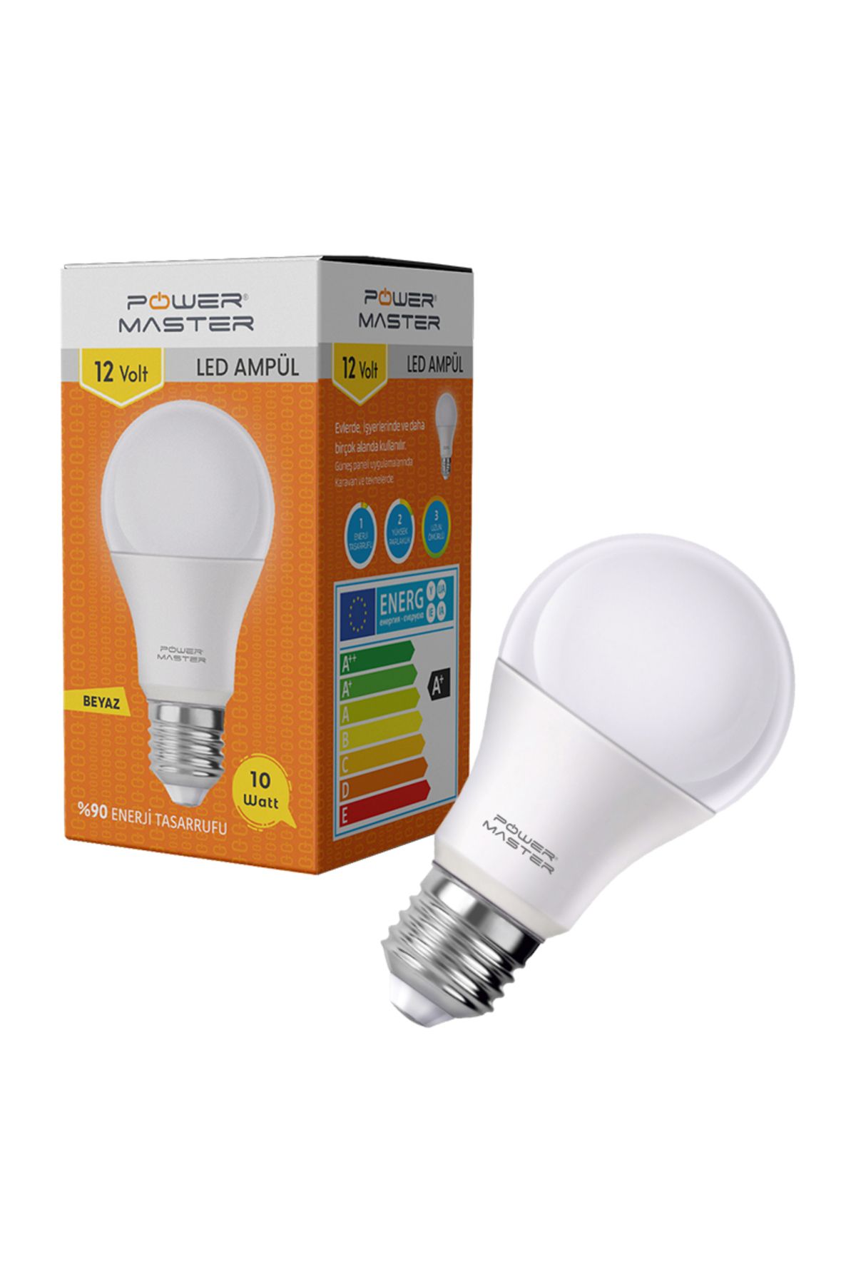 Emperium PMLED-12V E27 850LMN 10 WATT 12 VOLT 6500K BEYAZ LED AMPUL (5122)