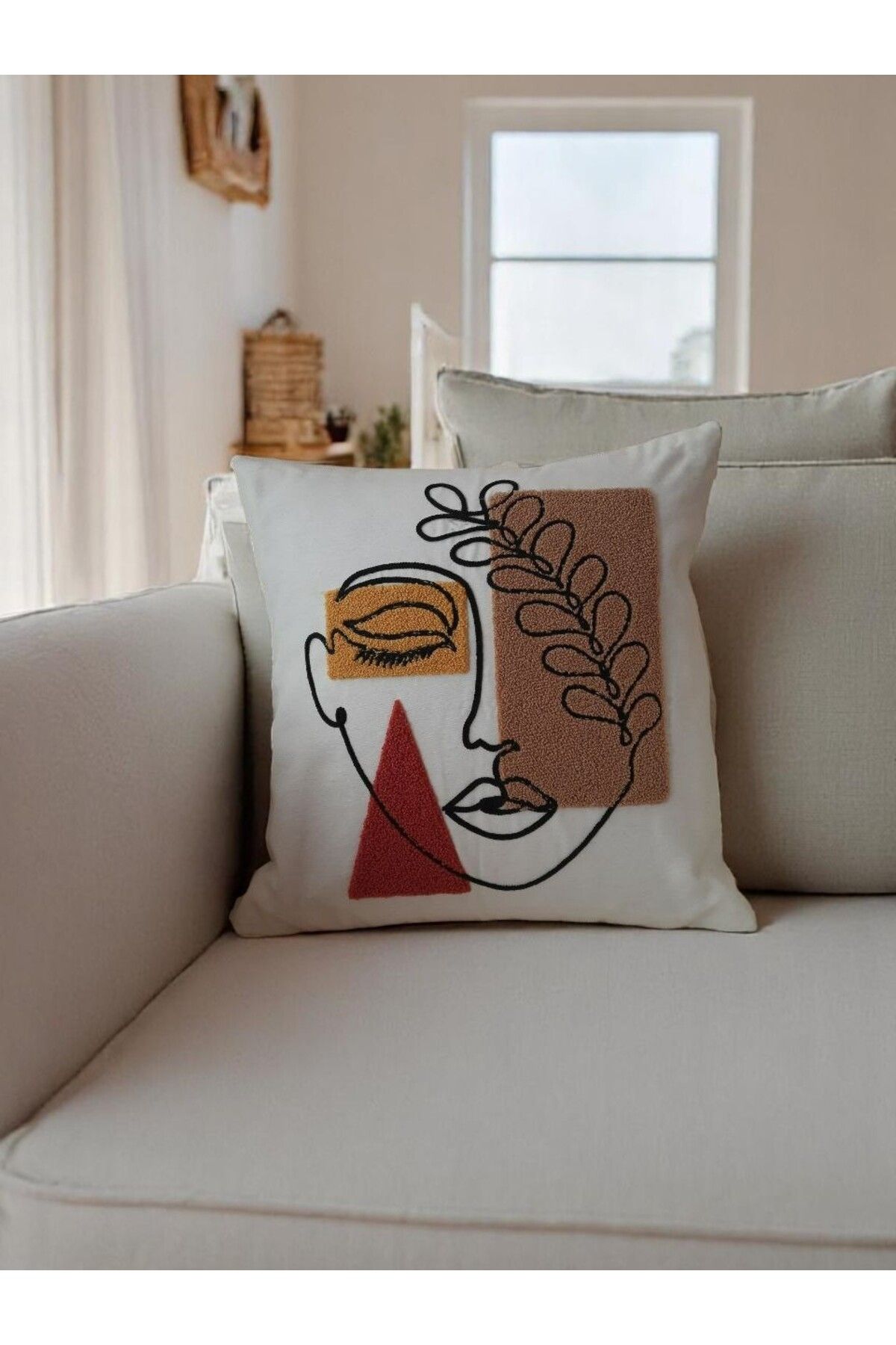 CheyİZ Home Punch Panç Kırlent Kılıfı 40x40 cm Tekli