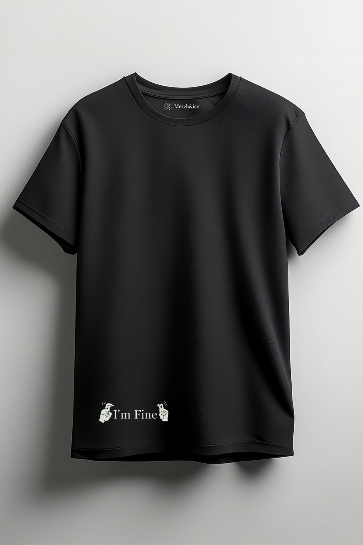 Merch&ice Parmak İçinde I’m Fine Baskılı Unisex T-Shirt