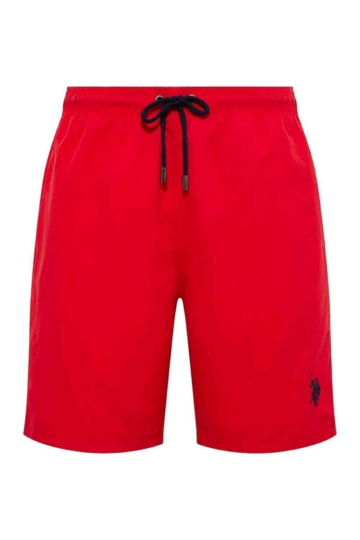 U.S. Polo Assn. U.S. Polo Assn. Deniz Şortu Erkek Uzun Boy Ölçülü Kırmızı - Kırmızı - SELKR21K00O2-SK