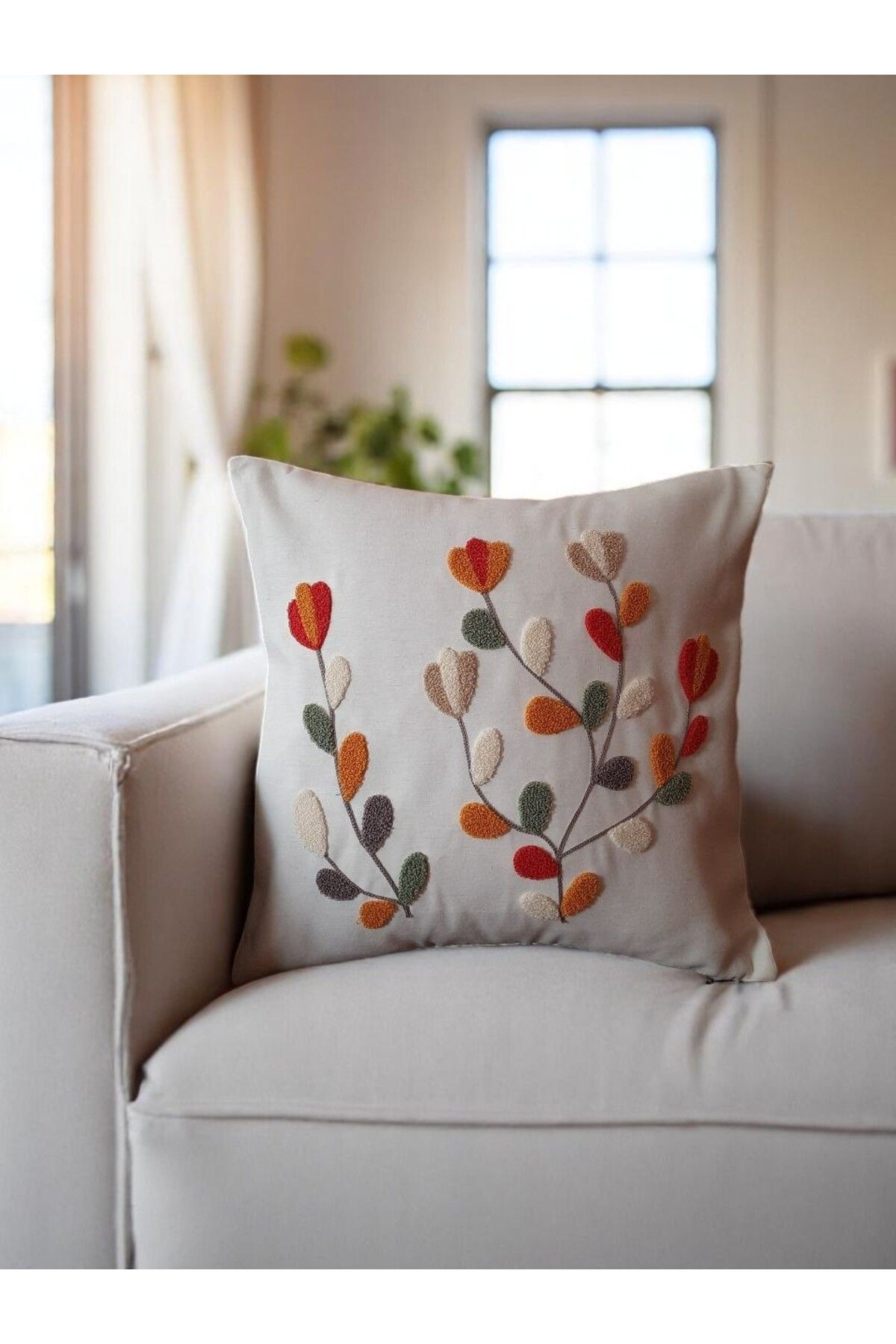 CheyİZ Home Punch Panç Kırlent Kılıfı 40x40 cm Tekli