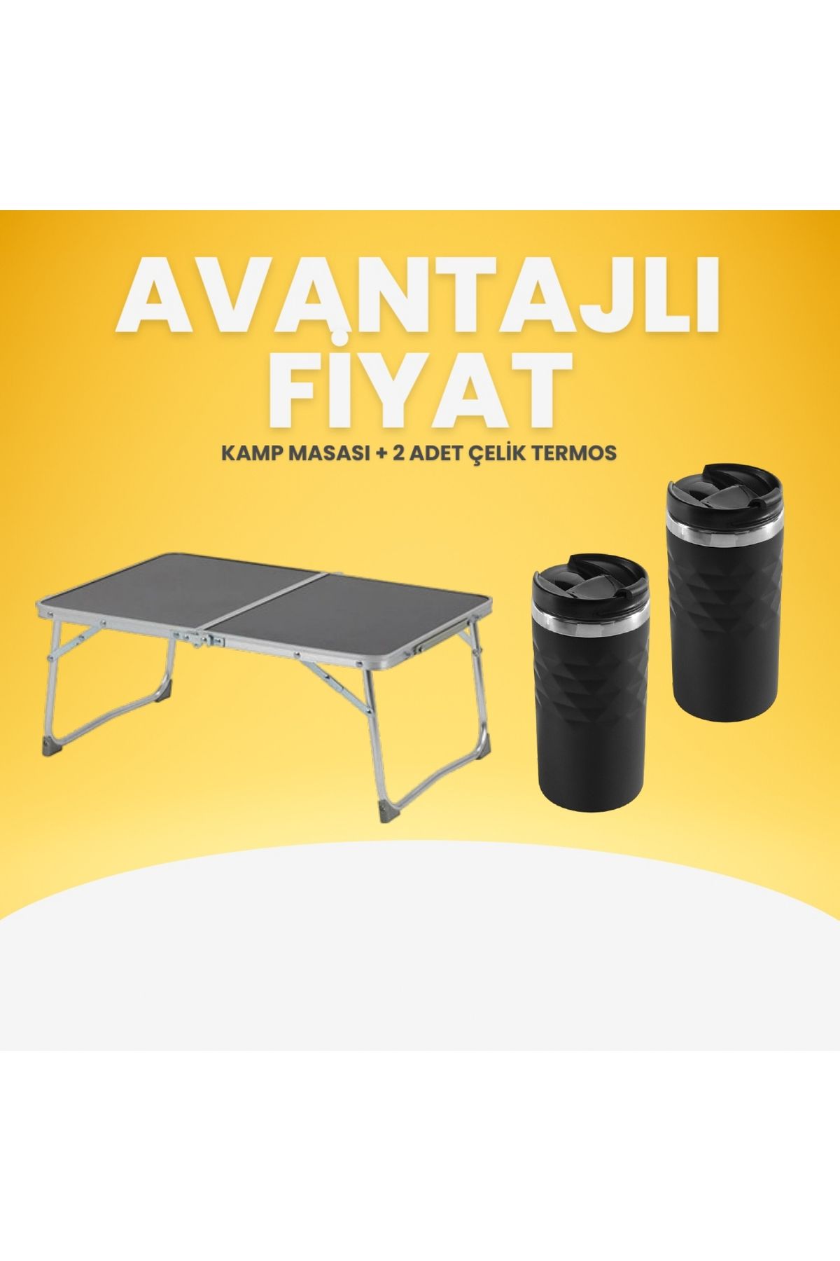 KARVIA KAMP MASASI VE 2ADET TERMOS SETİ