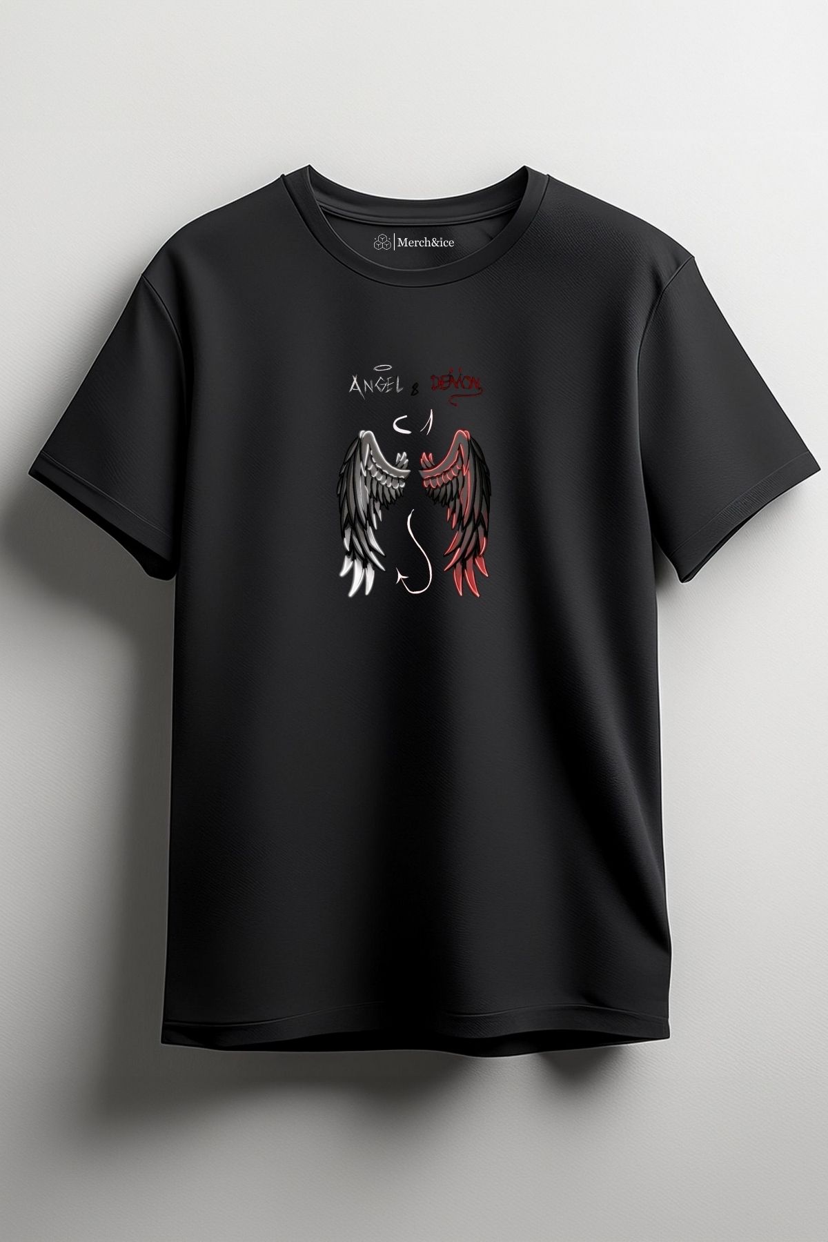 Merch&ice Angel Demon Together Baskılı Unisex T-Shirt