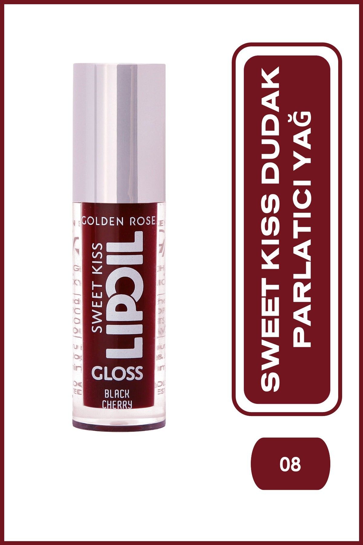Golden Rose Sweet Kiss Lip Oil Gloss No:08 - Dudak Parlatıcı Yağ