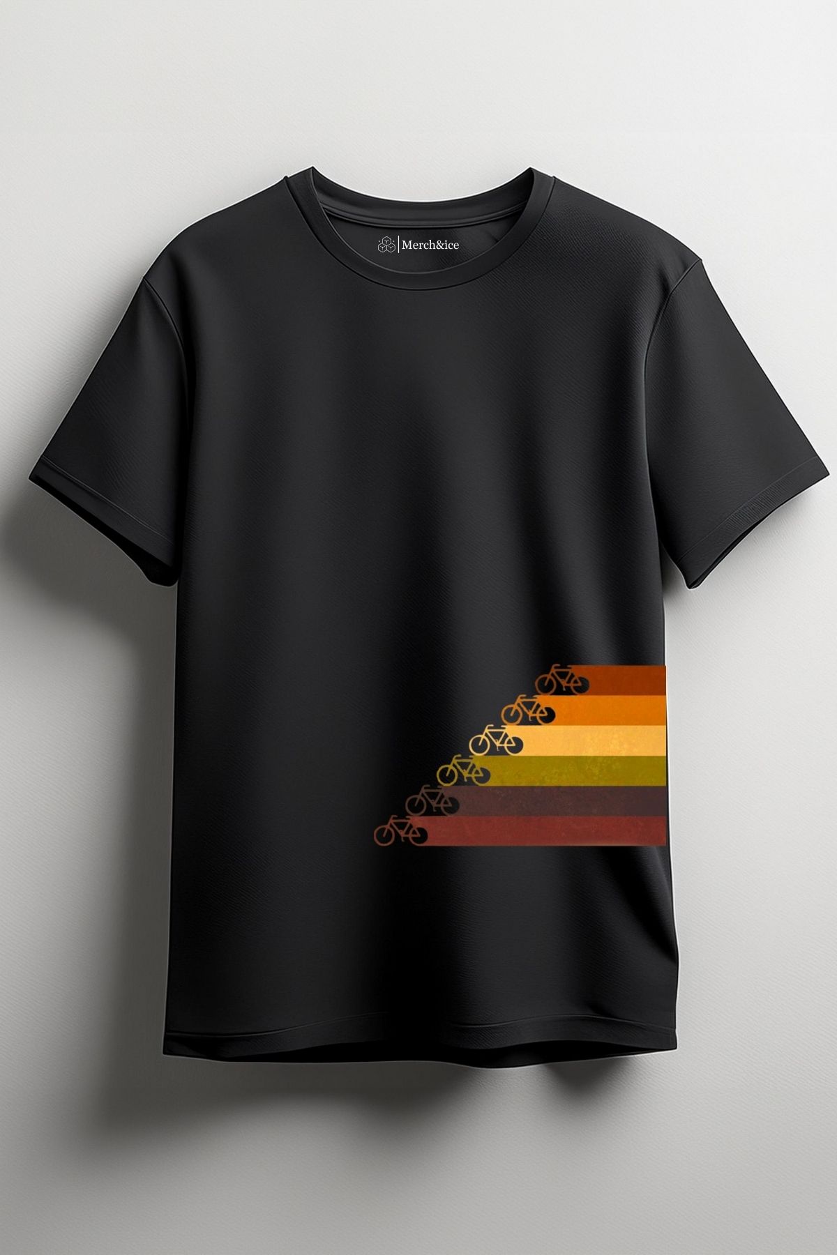 Merch&ice Renkli Bisikletler Baskılı Unisex T-Shirt