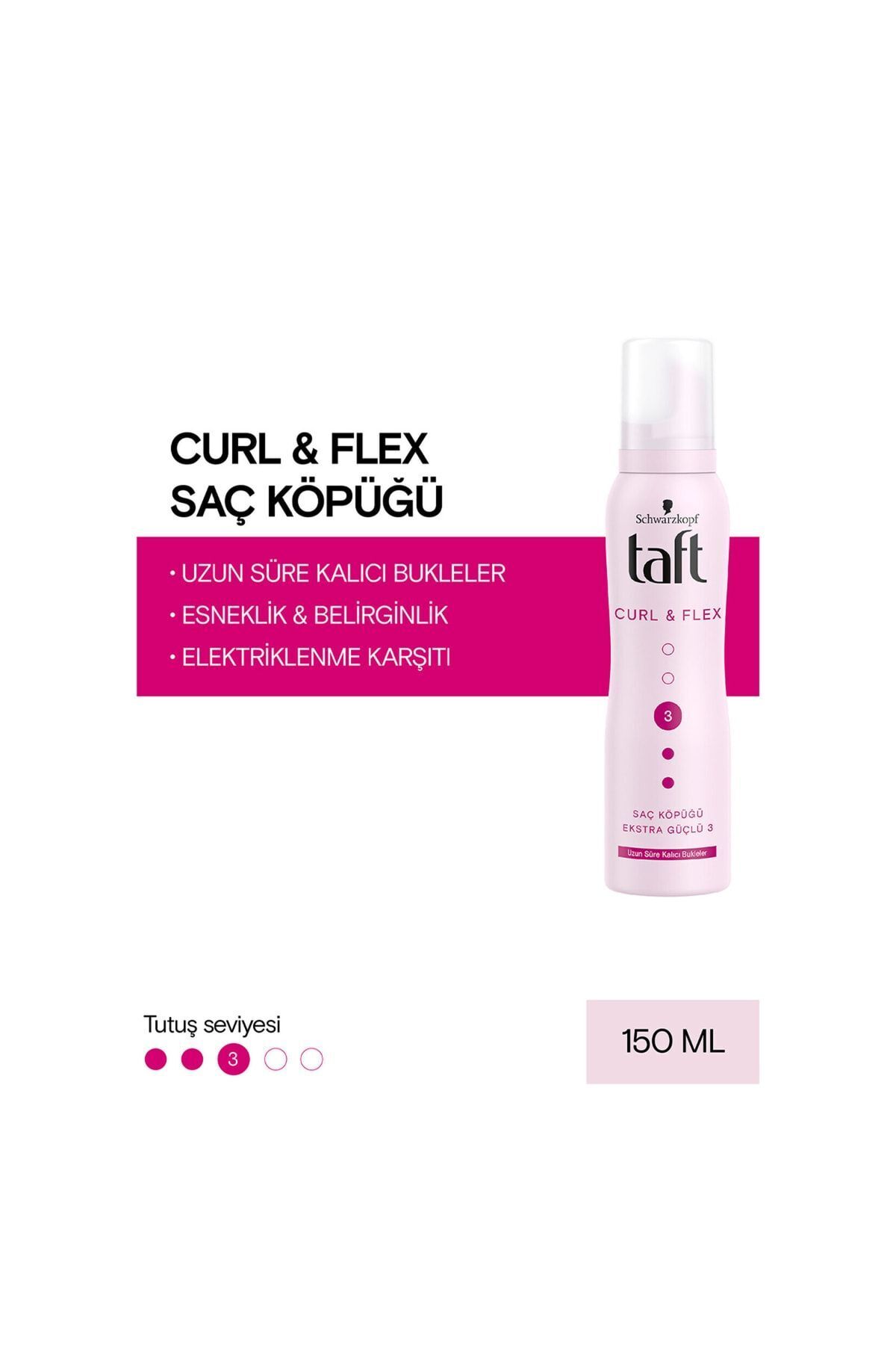 Bukle Belirginleştici Saç Köpüğü 3 X 150 ml — TSKCF1503 — تصویر 2 از 2