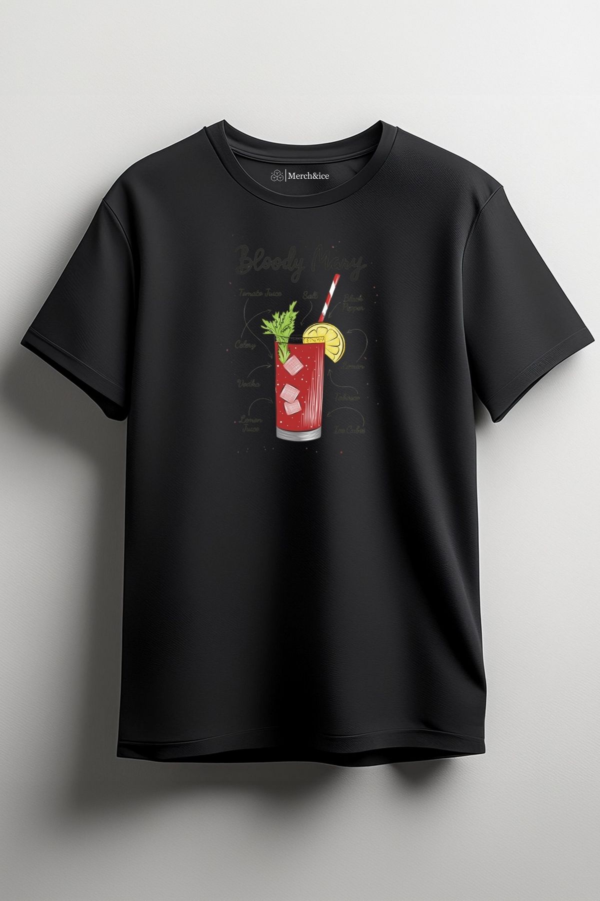 Merch&ice Tarifli Bloody Mary Baskılı Unisex T-Shirt