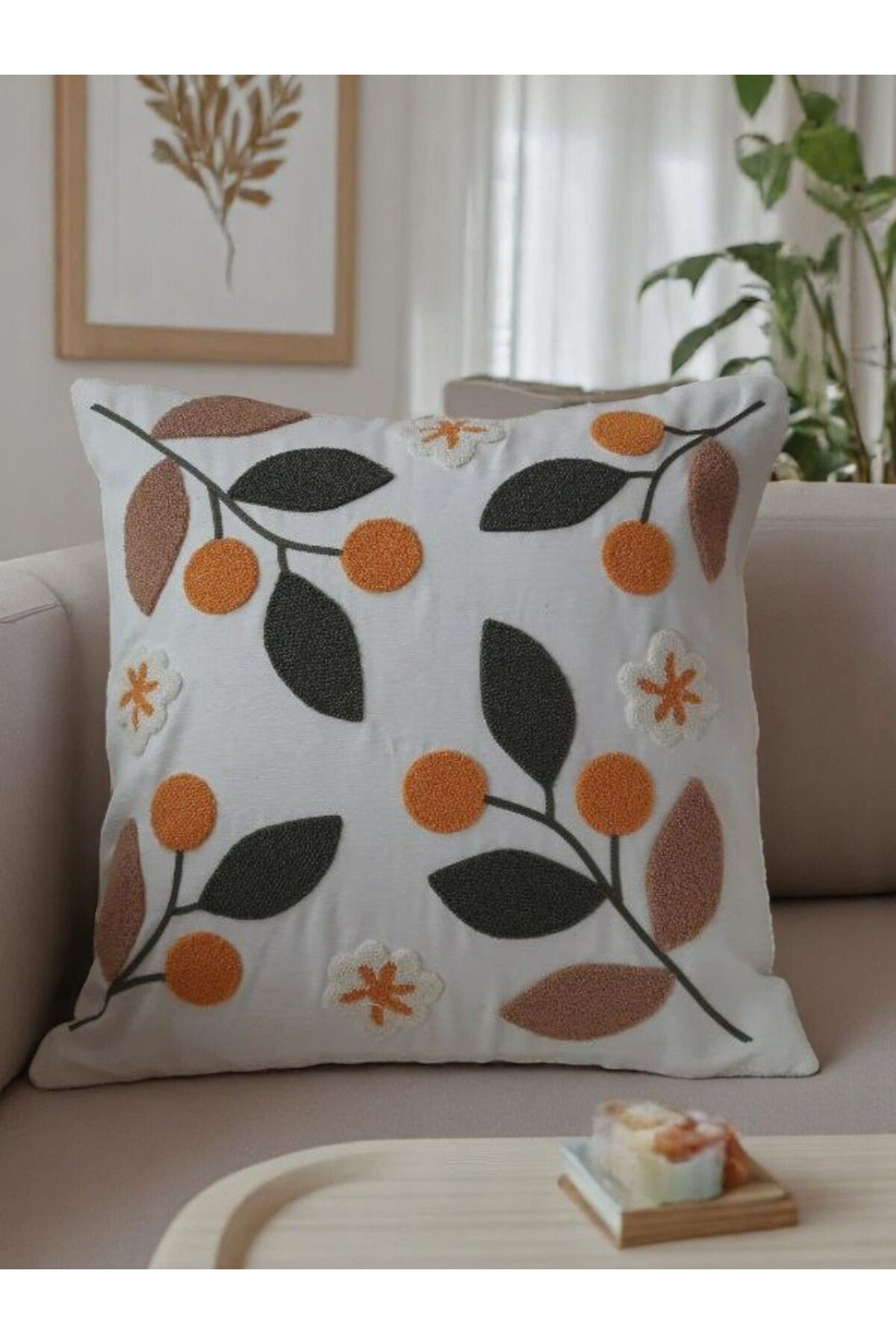 CheyİZ Home Punch Panç Kırlent Kılıfı 40x40 cm Tekli
